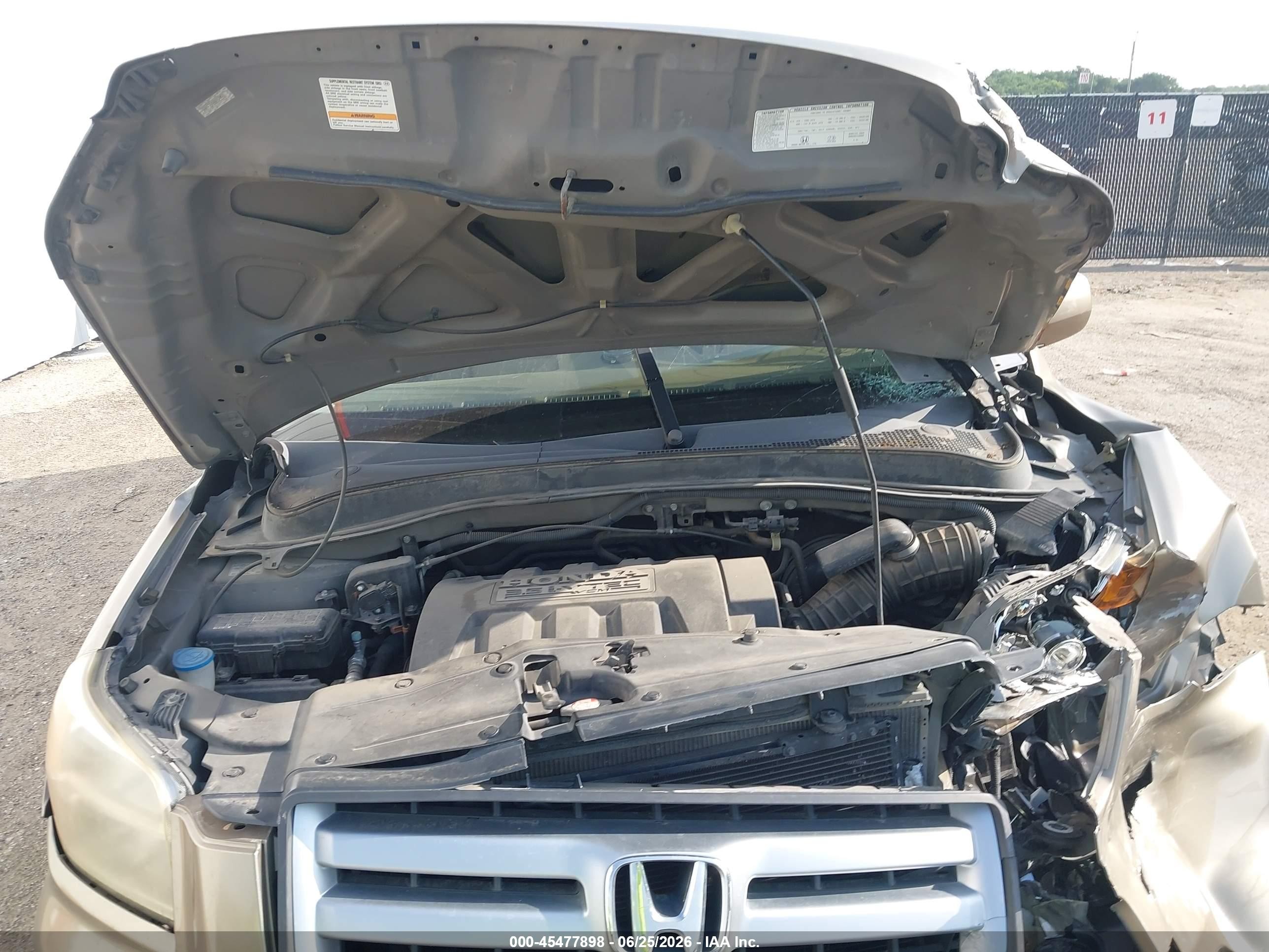 2008 Honda Pilot Ex Beige vin: 5FNYF28488B025553