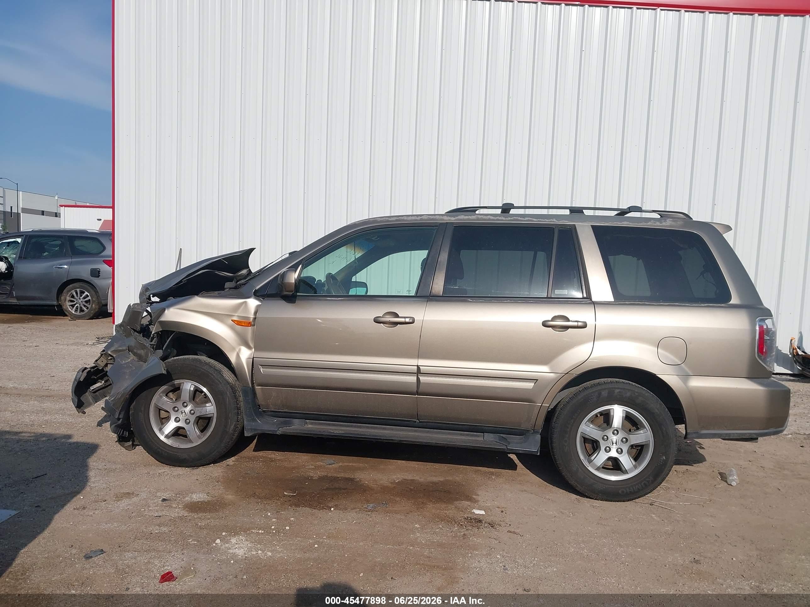 2008 Honda Pilot Ex Beige vin: 5FNYF28488B025553