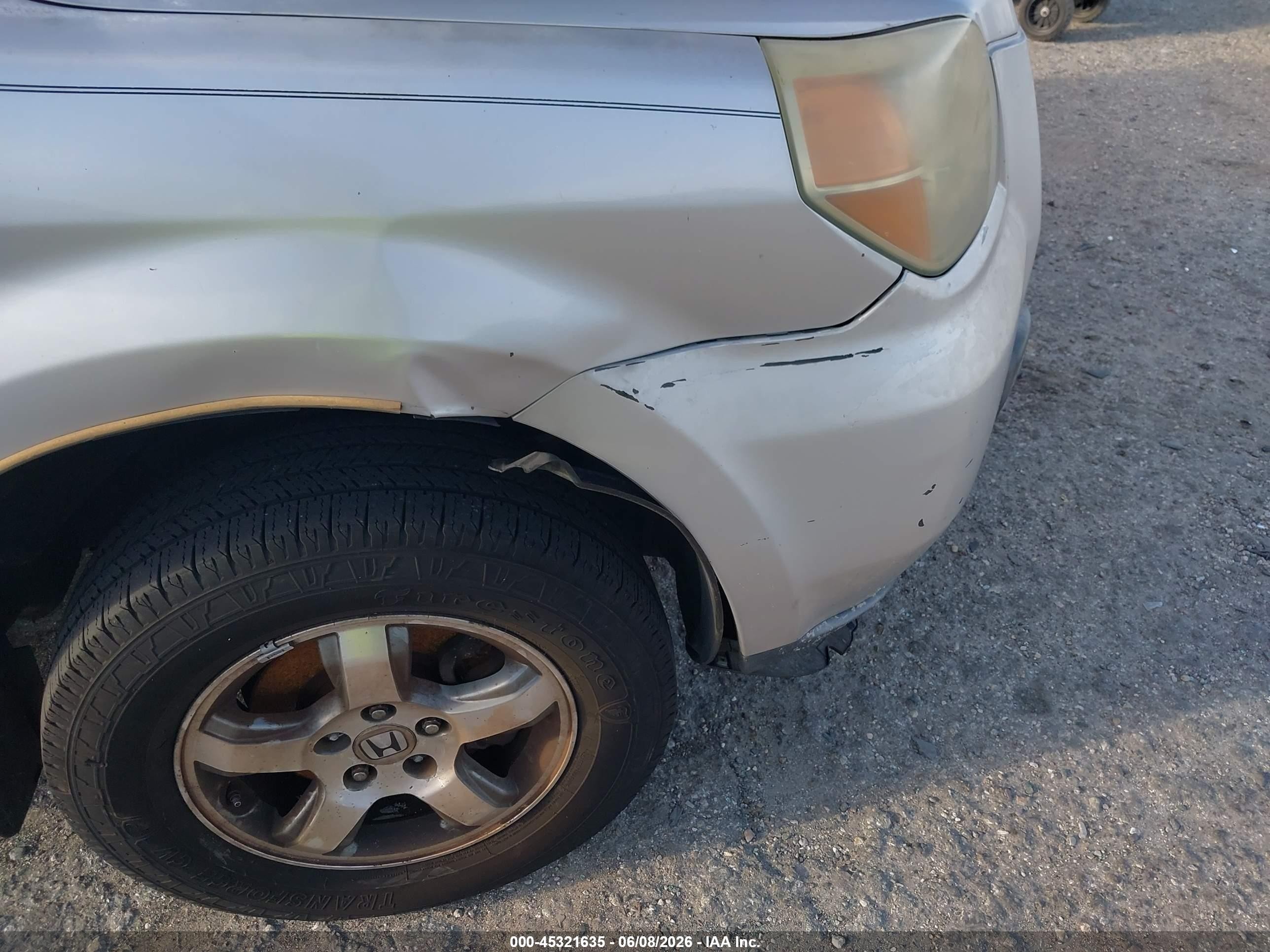 2006 Honda Pilot Ex Silver vin: 5FNYF28496B021556