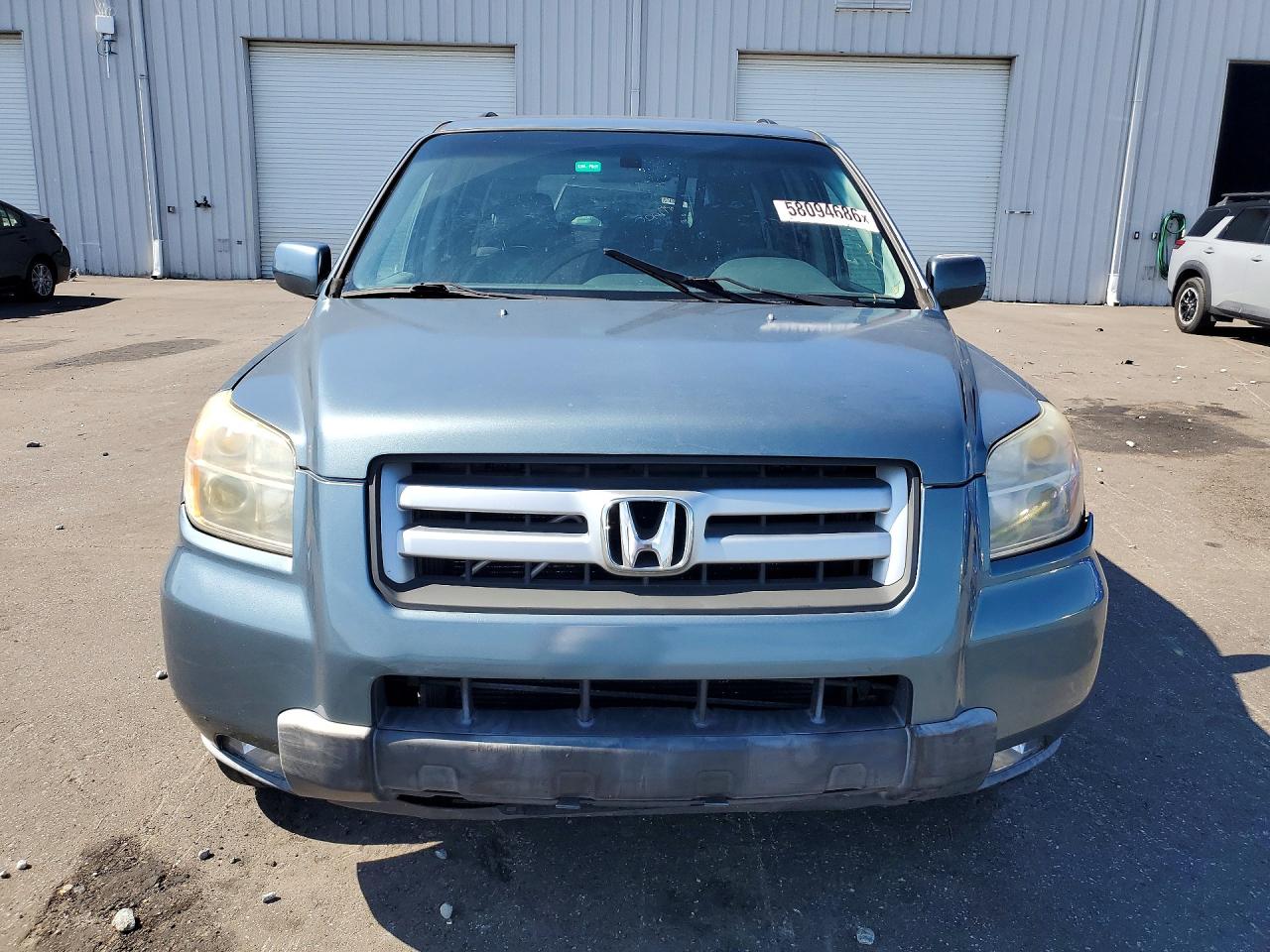 2007 Honda Pilot Ex Blue vin: 5FNYF28497B028671