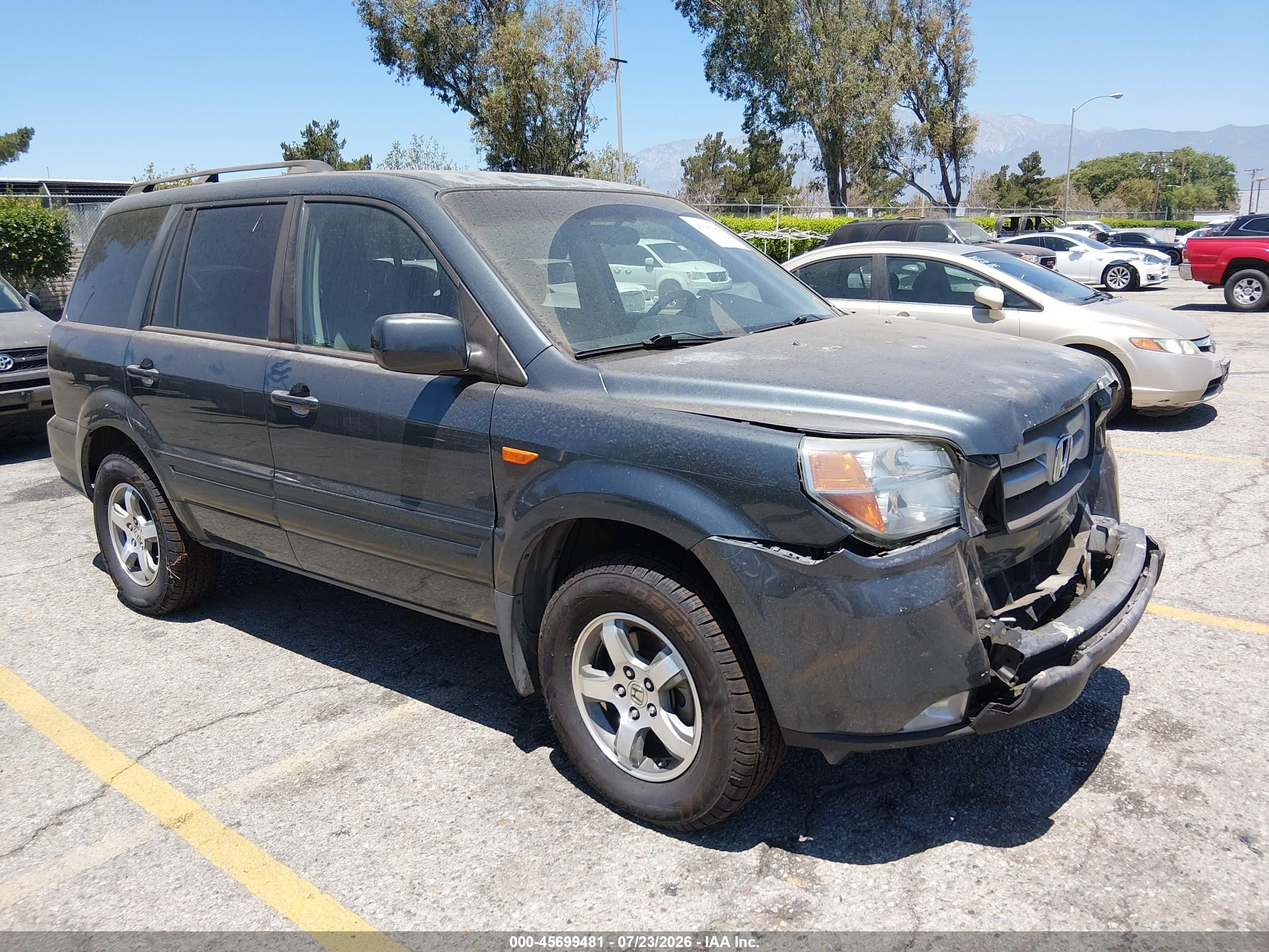 2006 Honda Pilot Ex Gray vin: 5FNYF284X6B030038