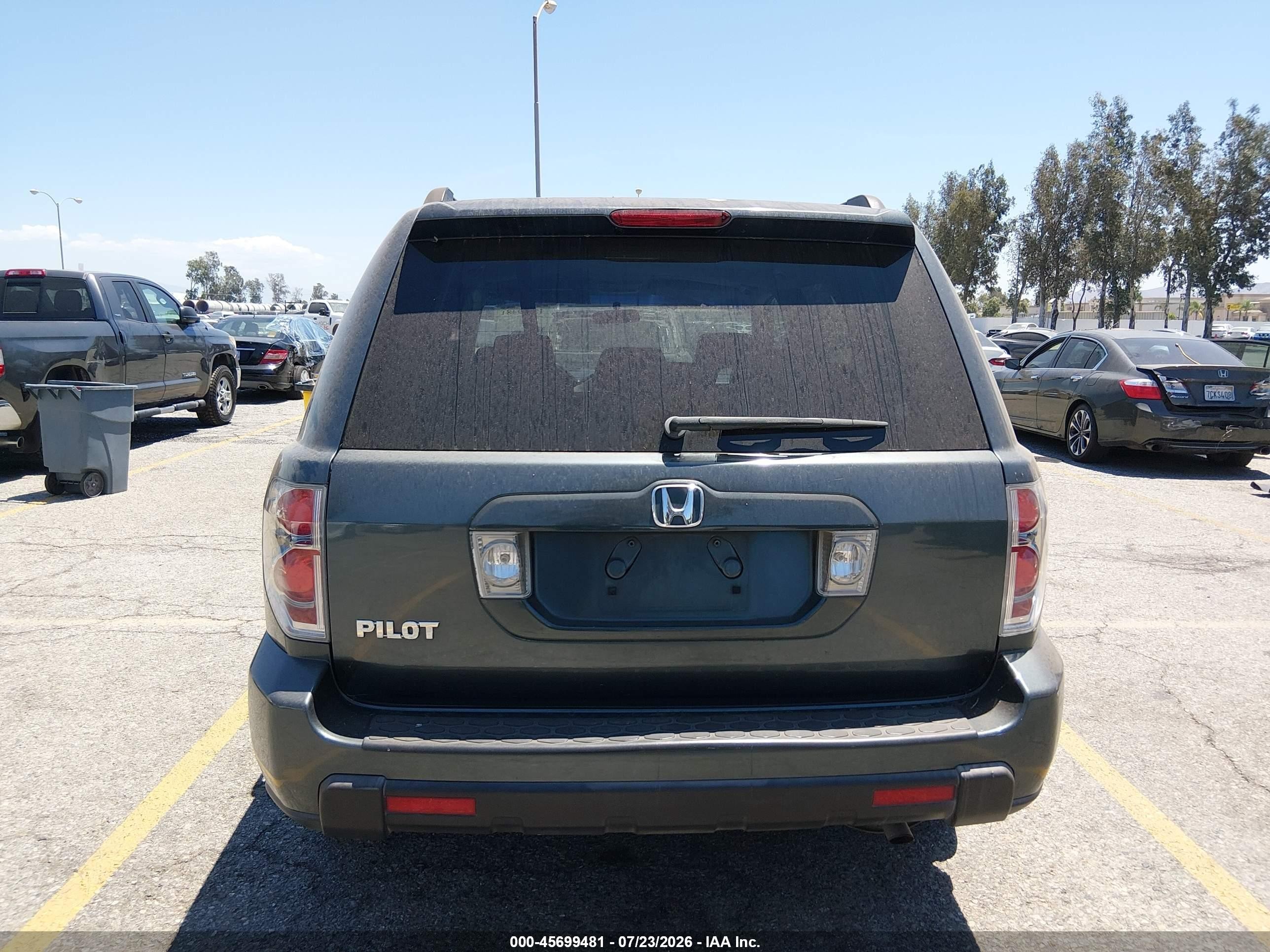 2006 Honda Pilot Ex Gray vin: 5FNYF284X6B030038