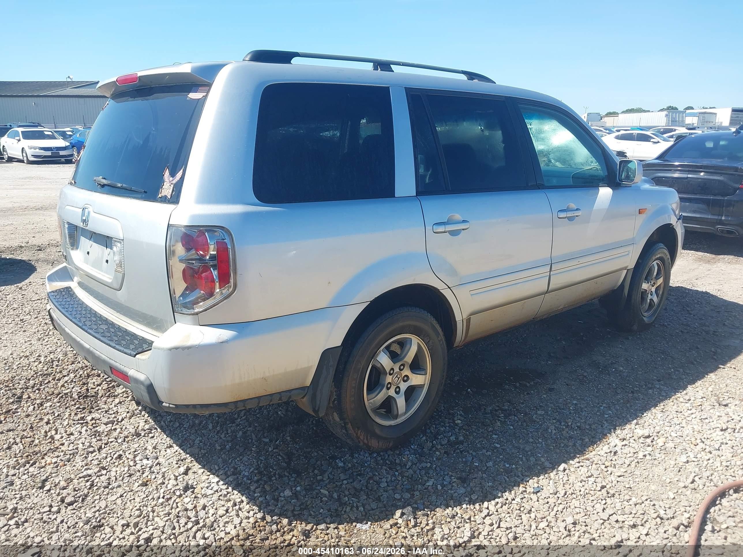 2006 Honda Pilot Ex Silver vin: 5FNYF284X6B044246