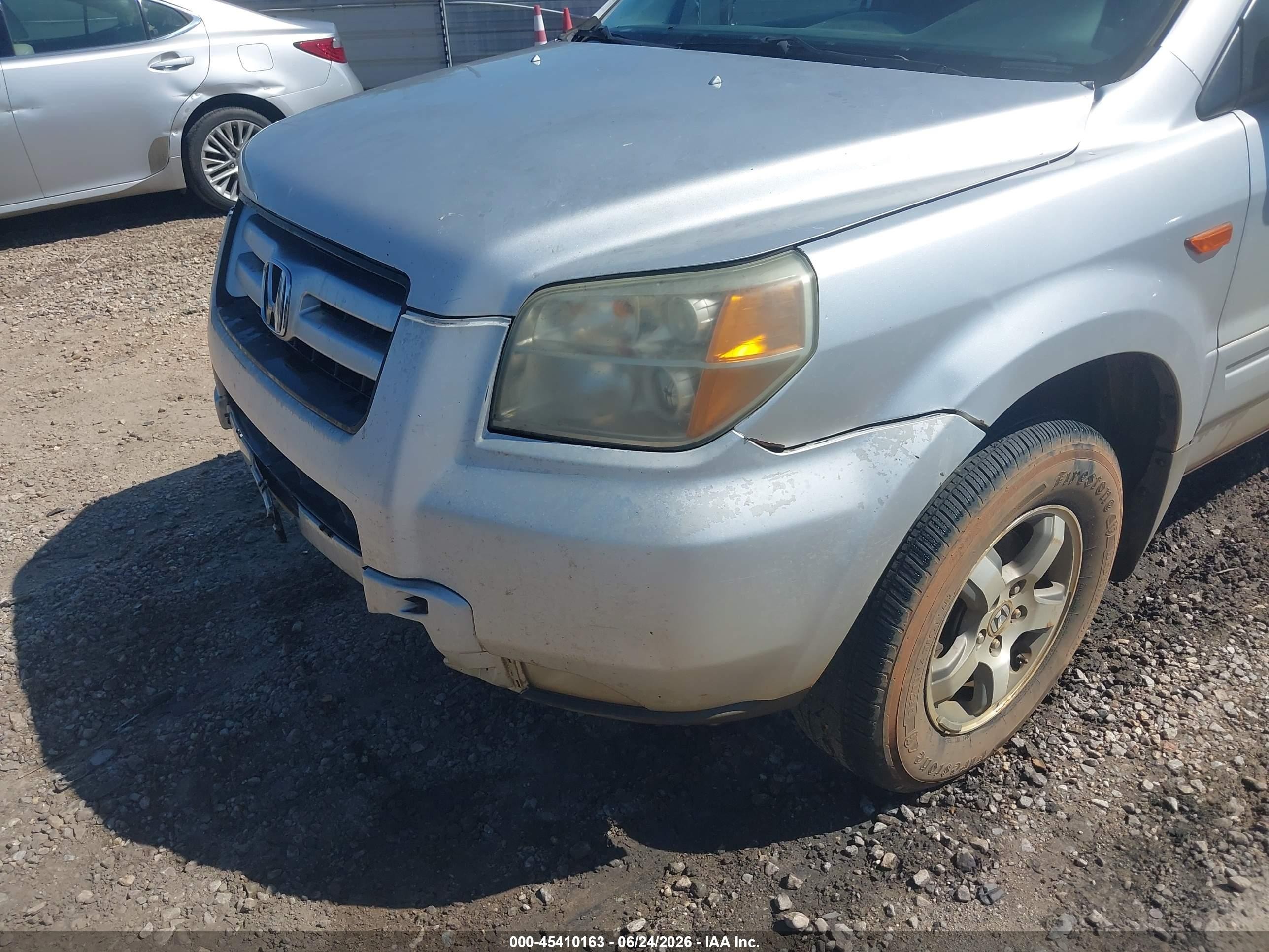 2006 Honda Pilot Ex Silver vin: 5FNYF284X6B044246