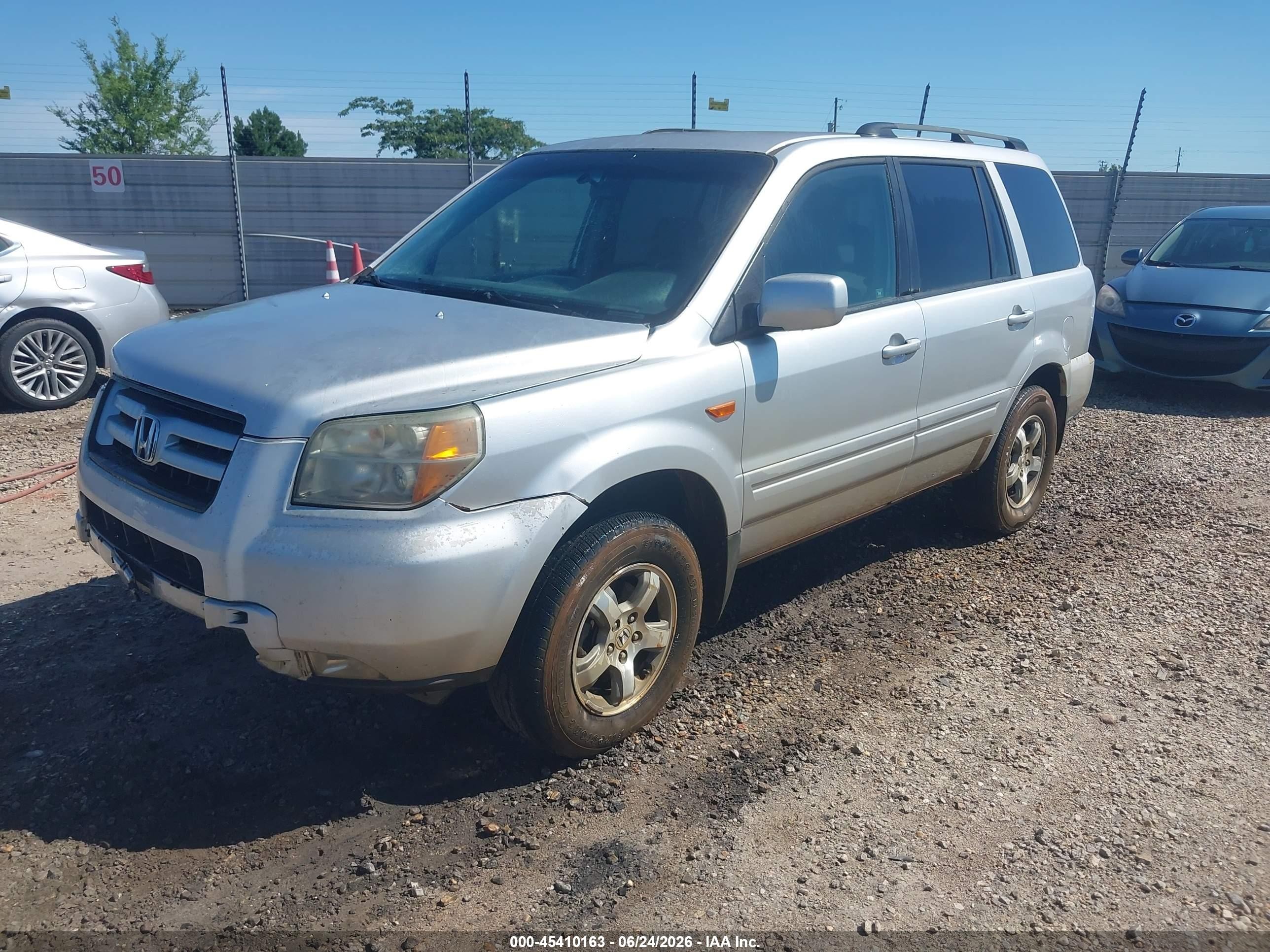 2006 Honda Pilot Ex Silver vin: 5FNYF284X6B044246