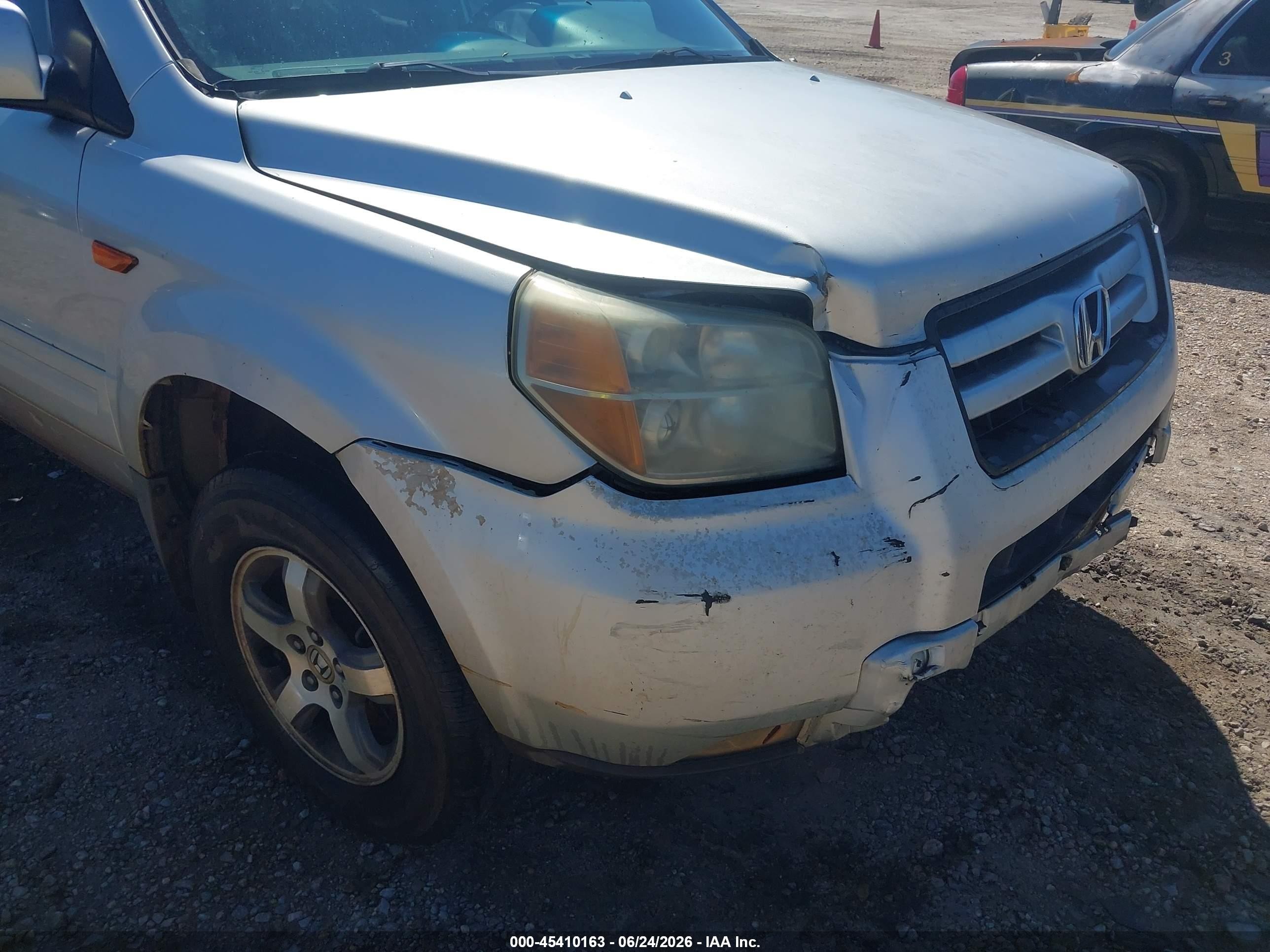 2006 Honda Pilot Ex Silver vin: 5FNYF284X6B044246