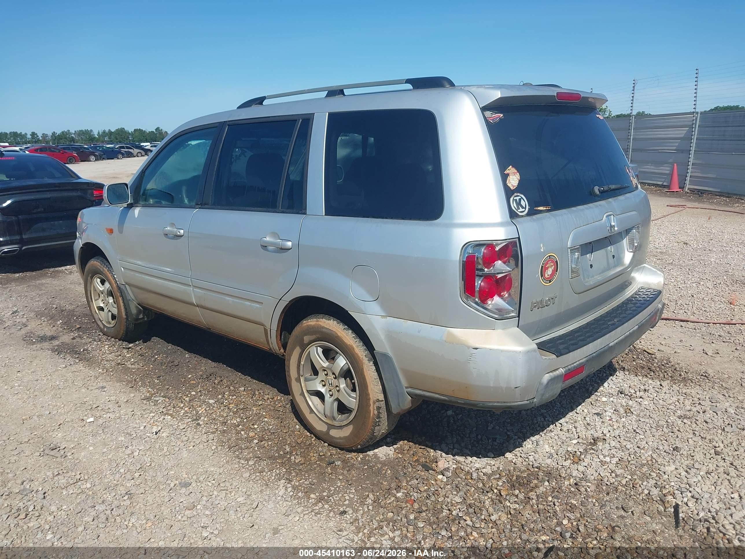 2006 Honda Pilot Ex Silver vin: 5FNYF284X6B044246