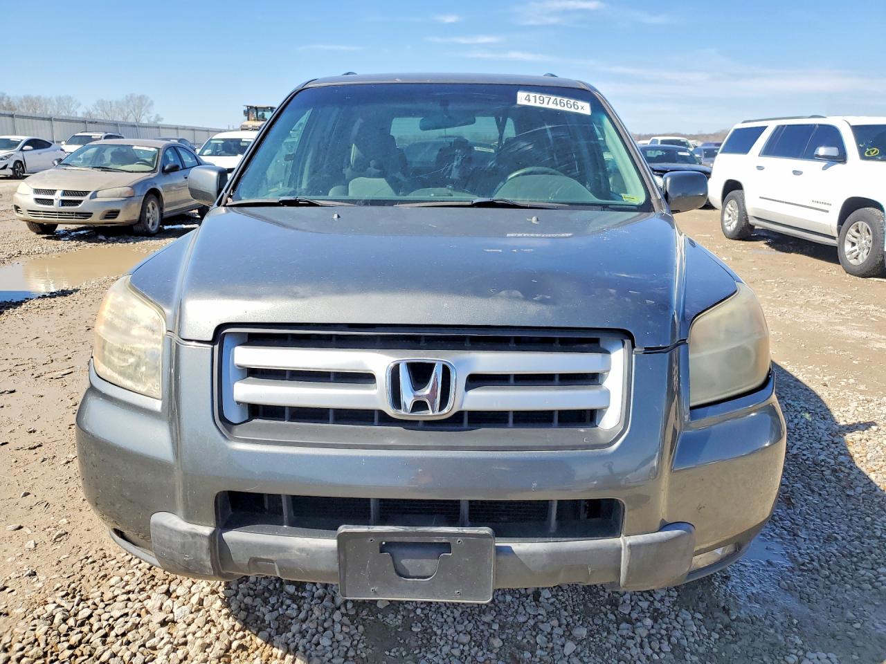 2007 Honda Pilot Ex Gray vin: 5FNYF284X7B024743