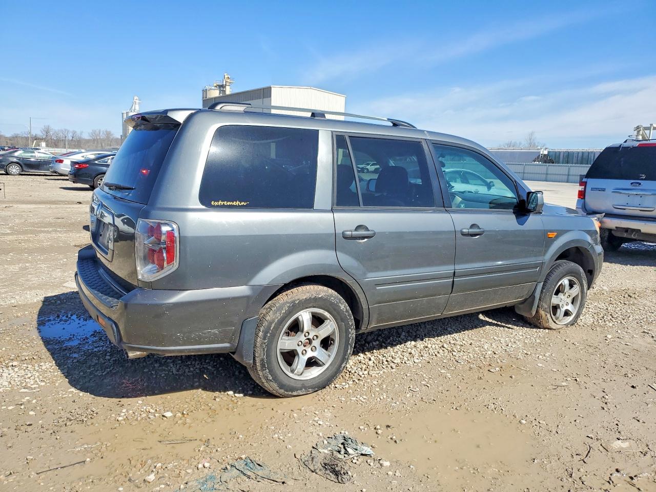 2007 Honda Pilot Ex Gray vin: 5FNYF284X7B024743