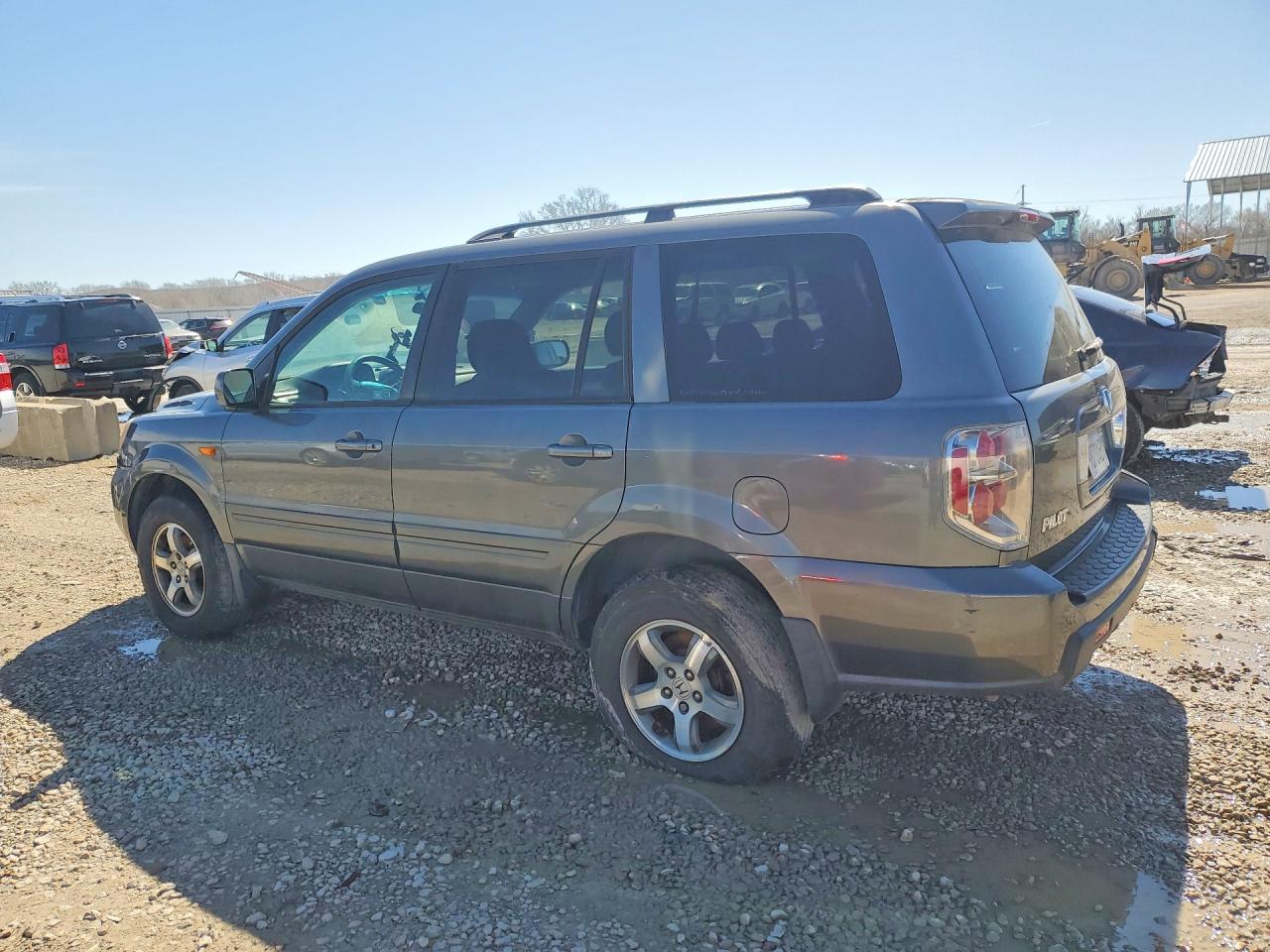 2007 Honda Pilot Ex Gray vin: 5FNYF284X7B024743