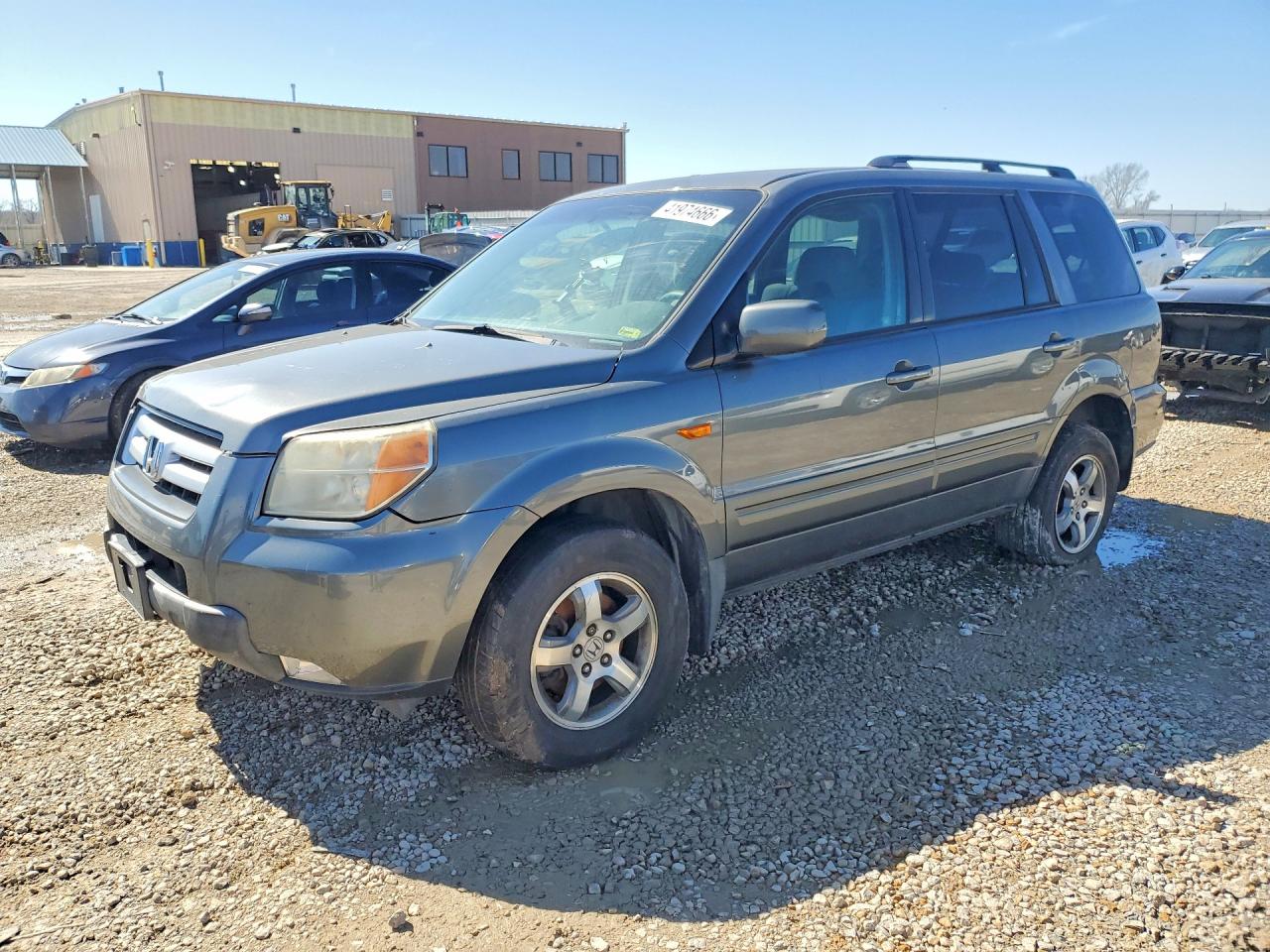 2007 Honda Pilot Ex Gray vin: 5FNYF284X7B024743