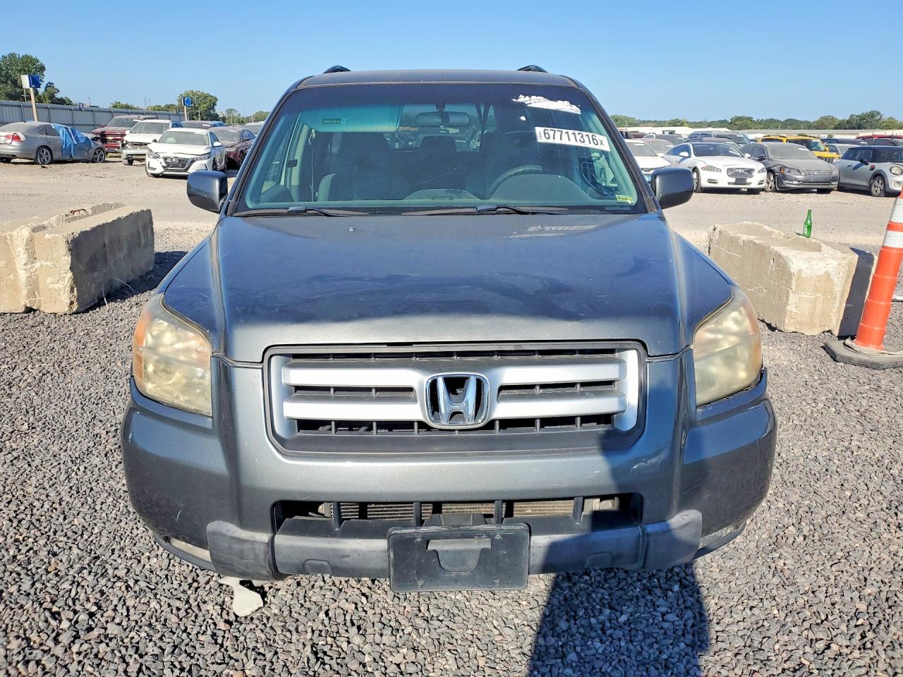 2007 Honda Pilot Ex Gray vin: 5FNYF284X7B024743