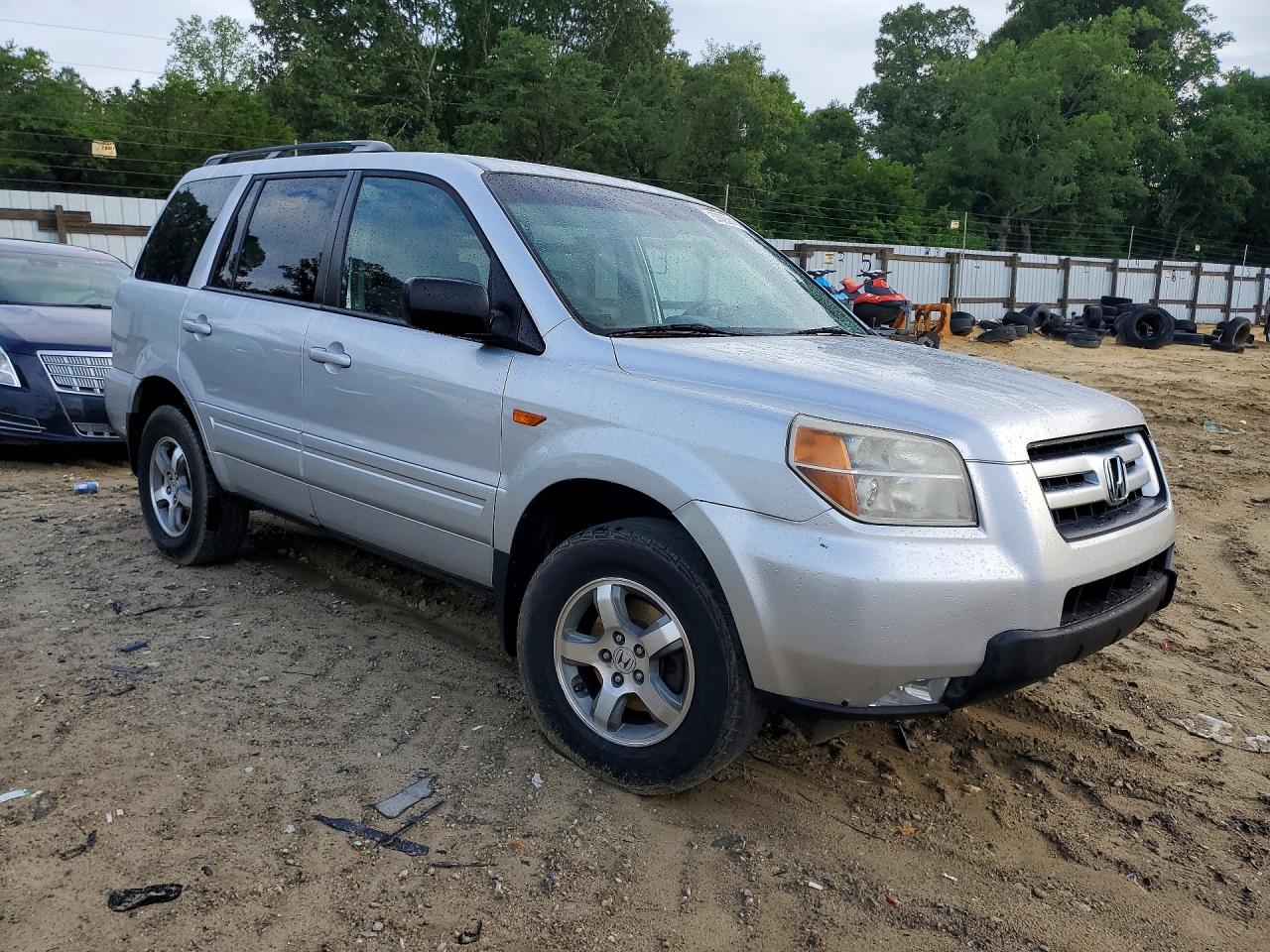2007 Honda Pilot Ex Silver vin: 5FNYF284X7B028937