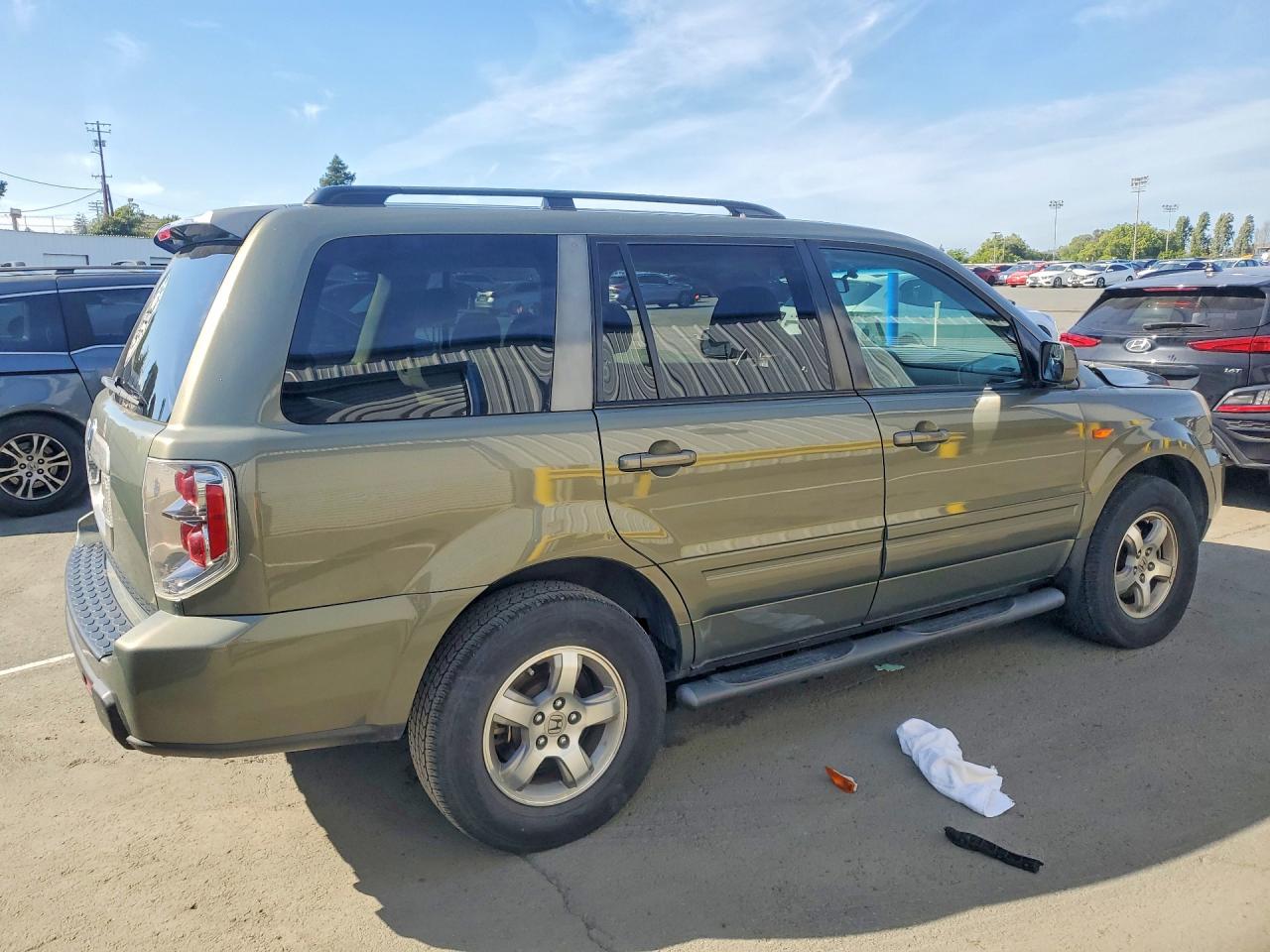 2007 Honda Pilot Ex Green vin: 5FNYF284X7B044801