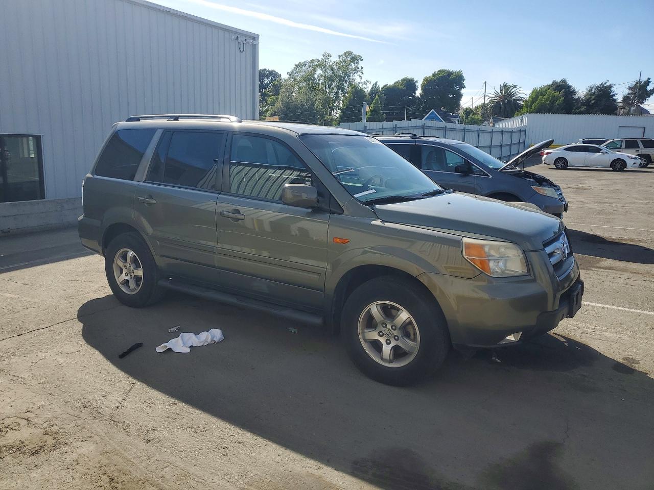 2007 Honda Pilot Ex Green vin: 5FNYF284X7B044801