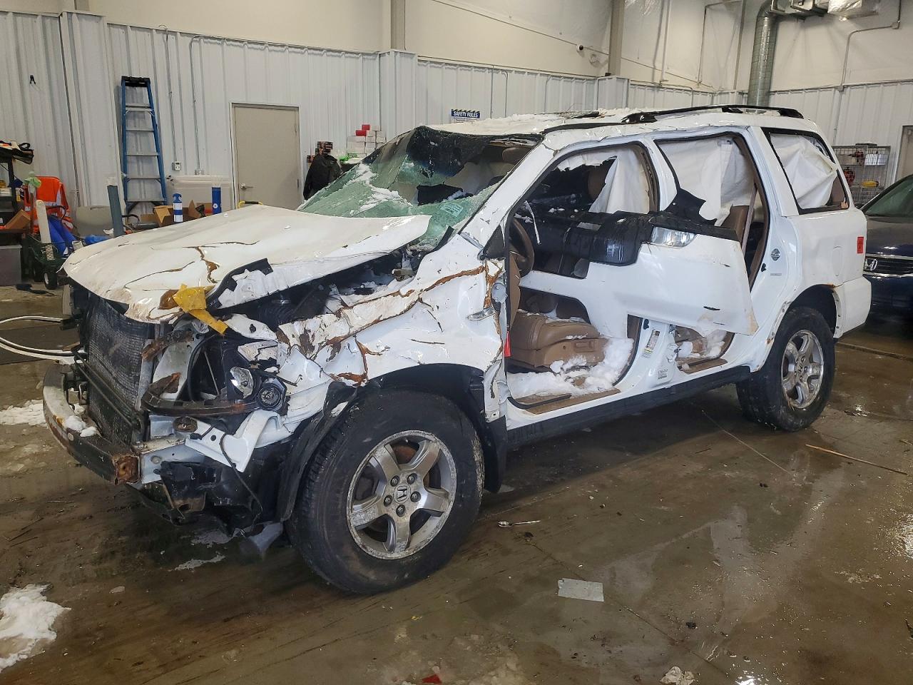 2008 Honda Pilot Exl White vin: 5FNYF28508B007671