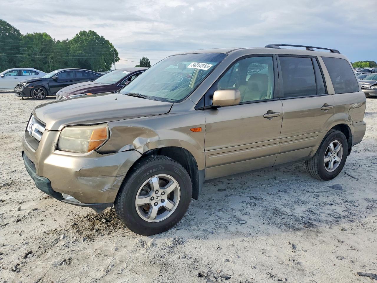 2008 Honda Pilot Exl Beige vin: 5FNYF28508B017424