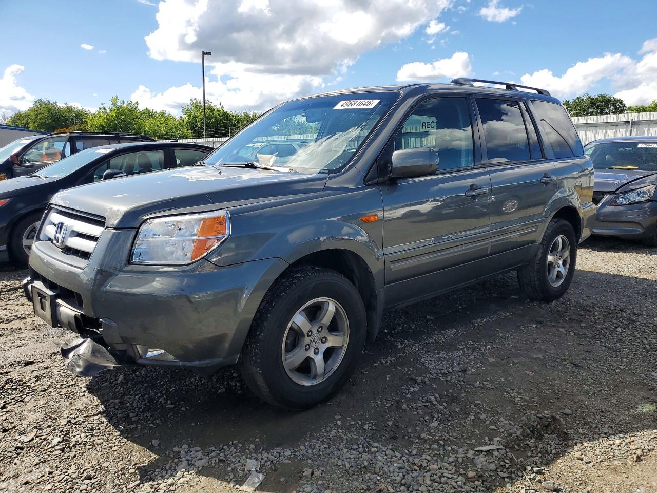 2008 Honda Pilot Exl Gray vin: 5FNYF28508B024793