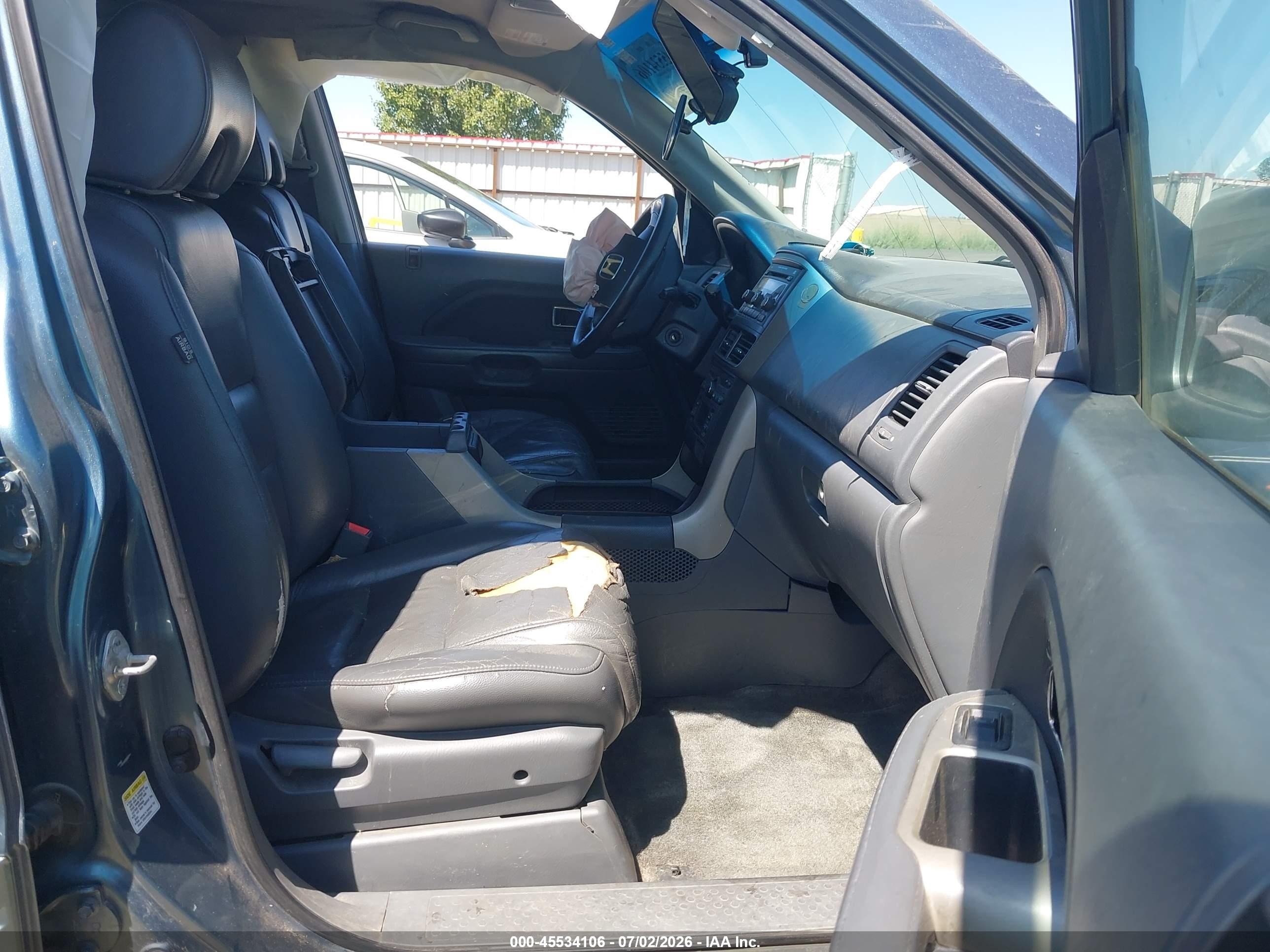 2006 Honda Pilot Ex-l Blue vin: 5FNYF28516B022760