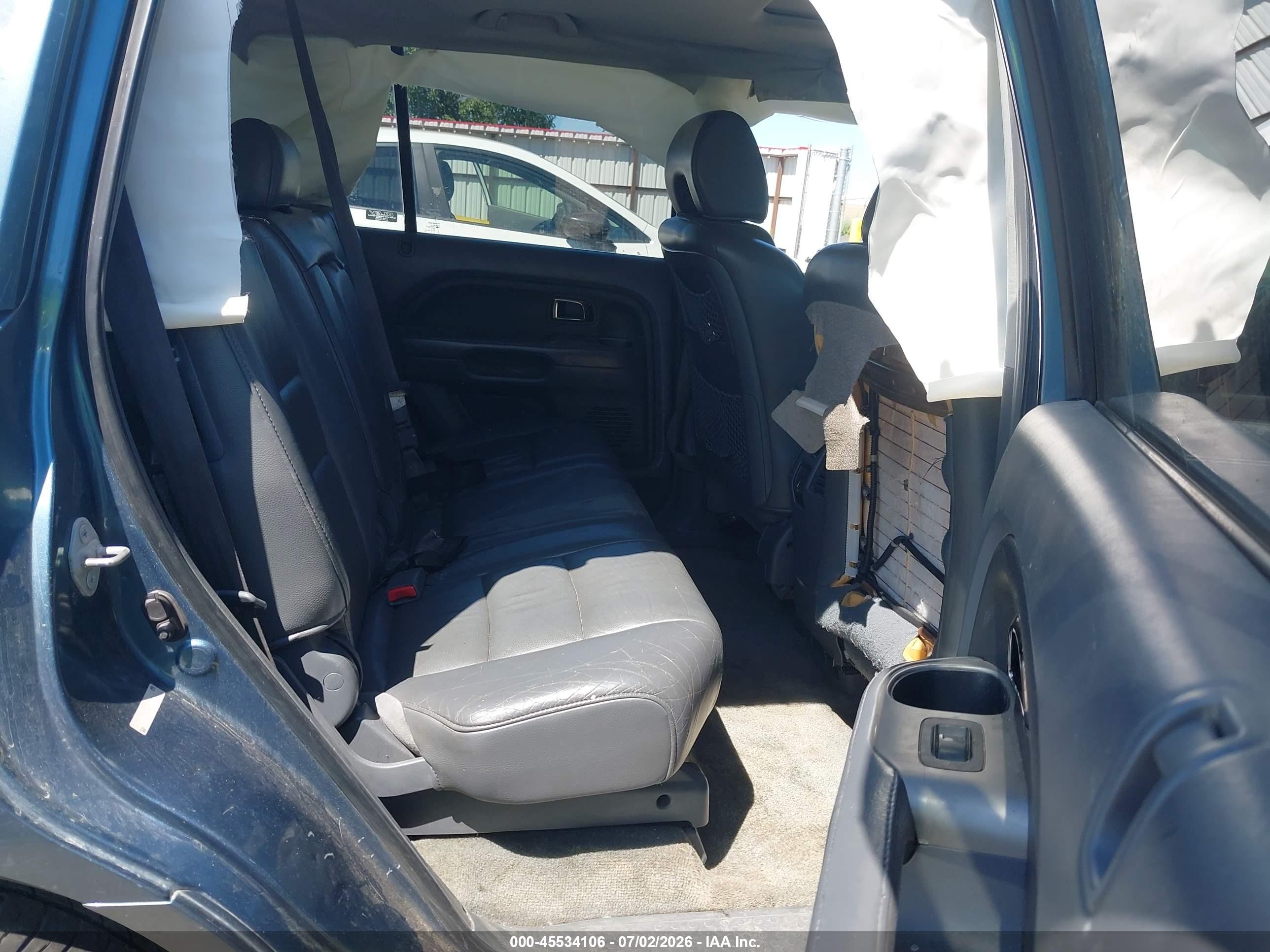2006 Honda Pilot Ex-l Blue vin: 5FNYF28516B022760