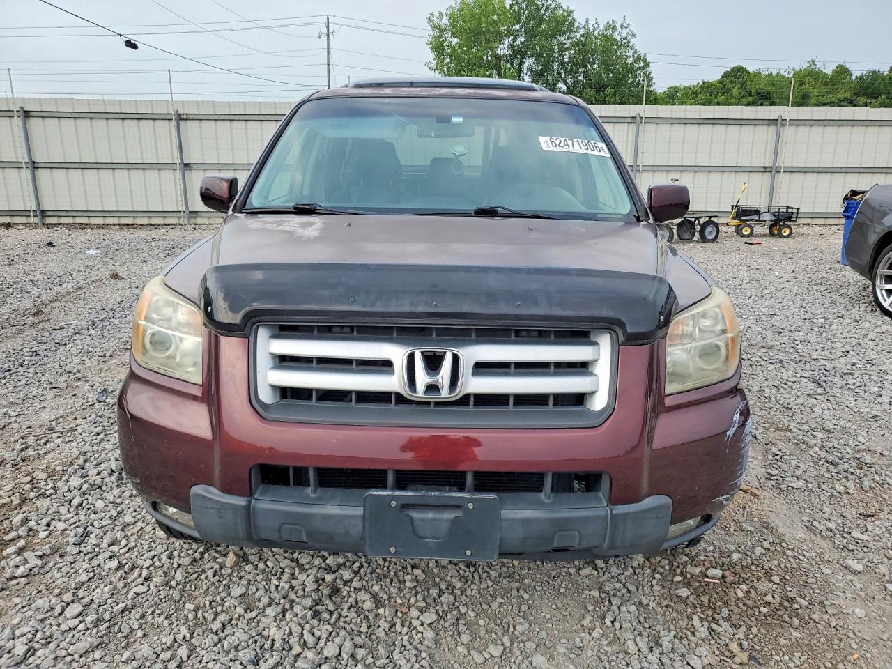 2008 Honda Pilot Exl Maroon vin: 5FNYF28518B011261