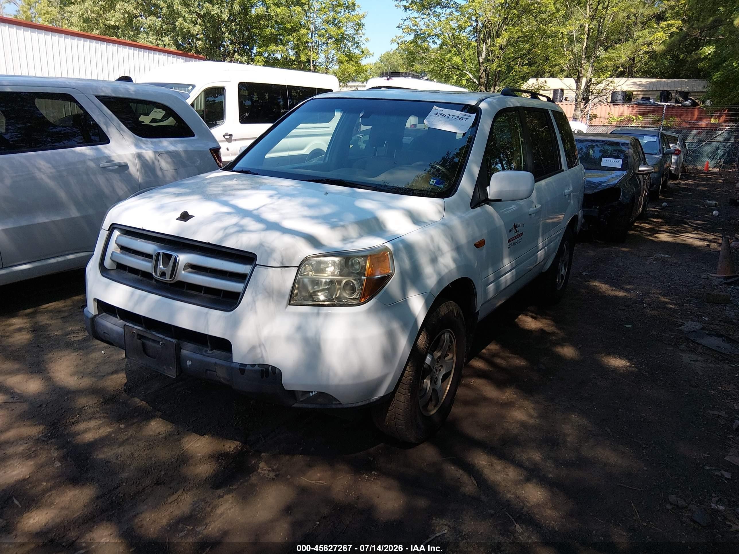 2008 Honda Pilot Ex-l White vin: 5FNYF28518B026102
