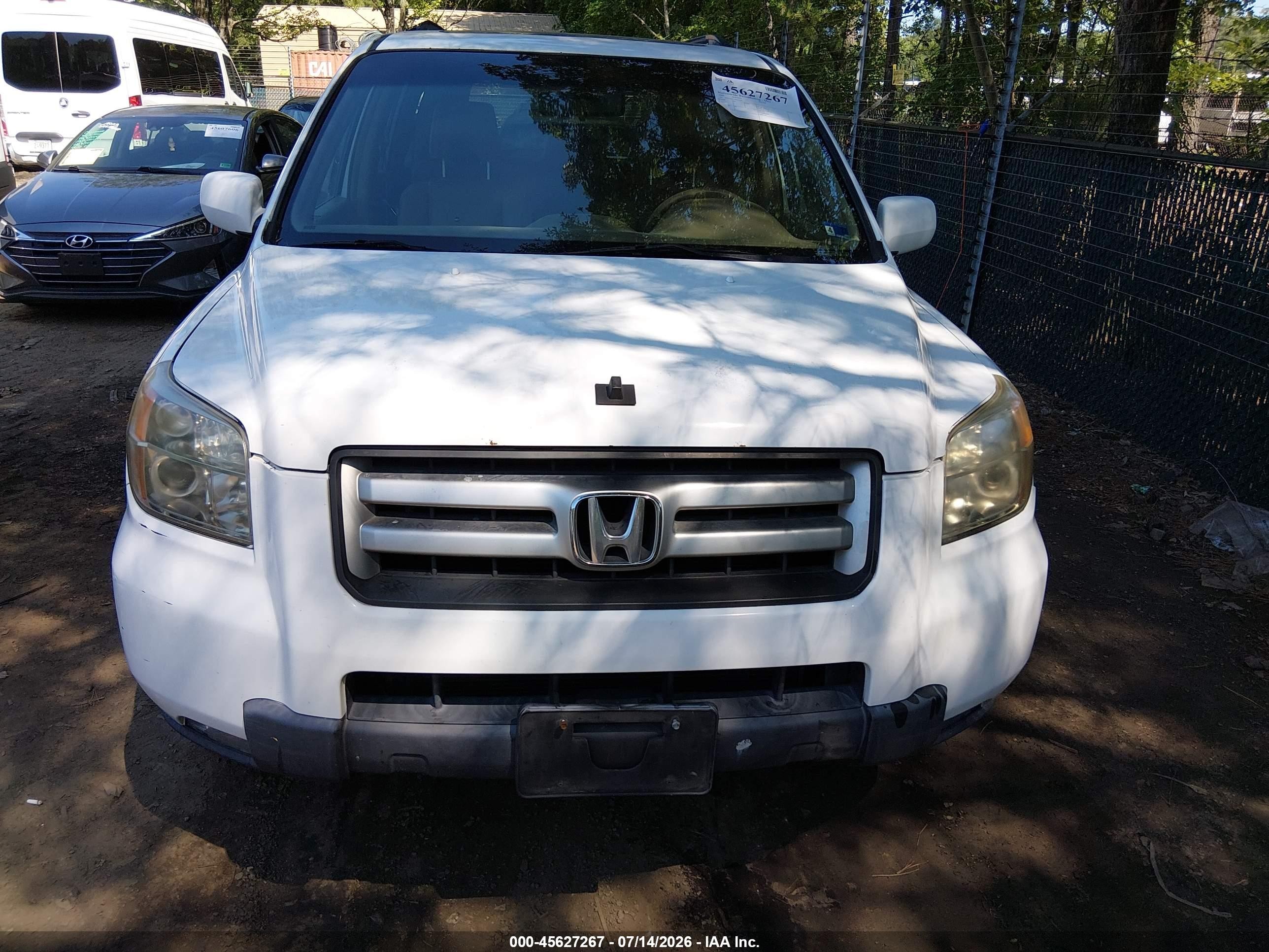 2008 Honda Pilot Ex-l White vin: 5FNYF28518B026102
