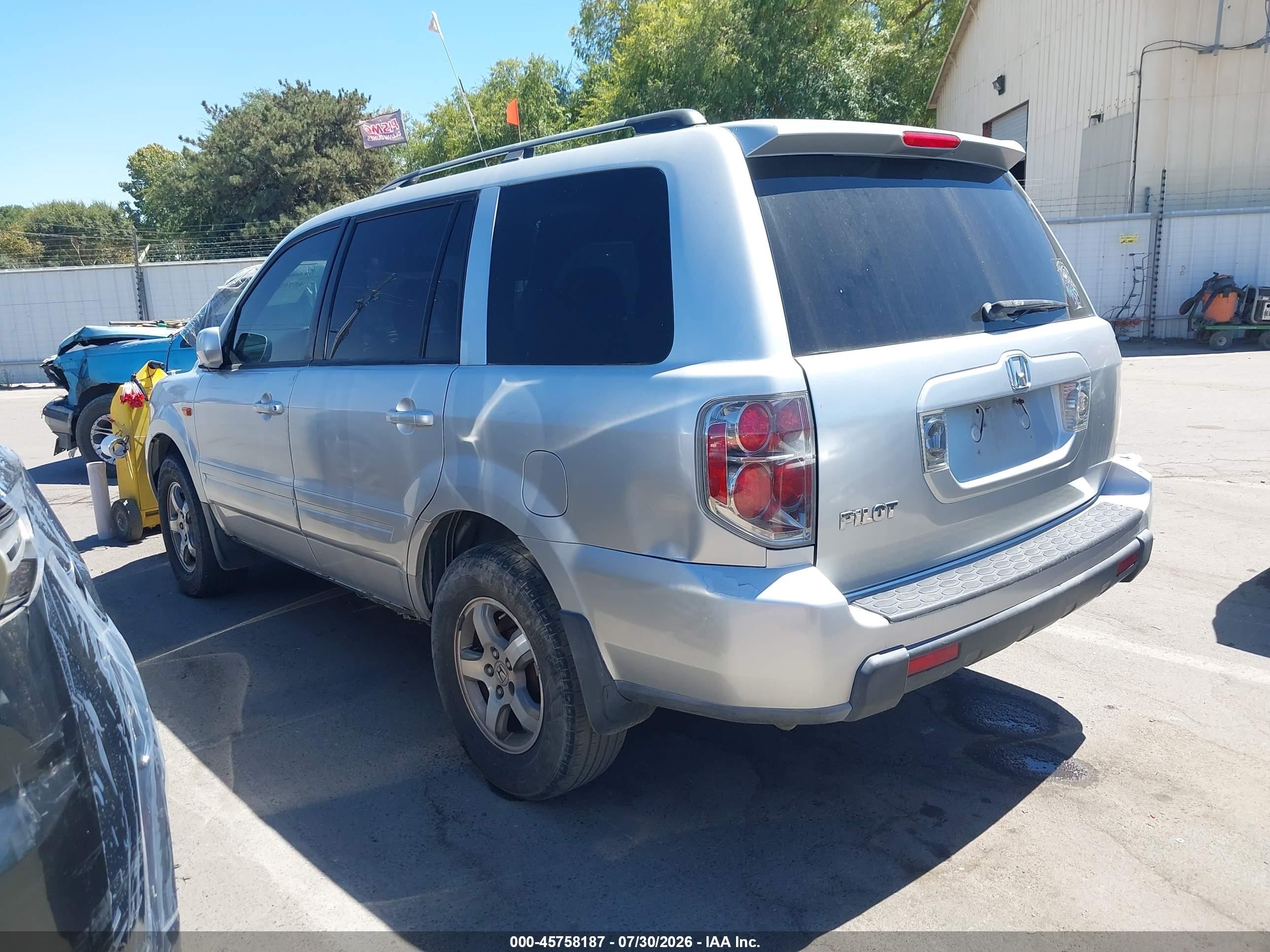 2006 Honda Pilot Ex Silver vin: 5FNYF28526B000296