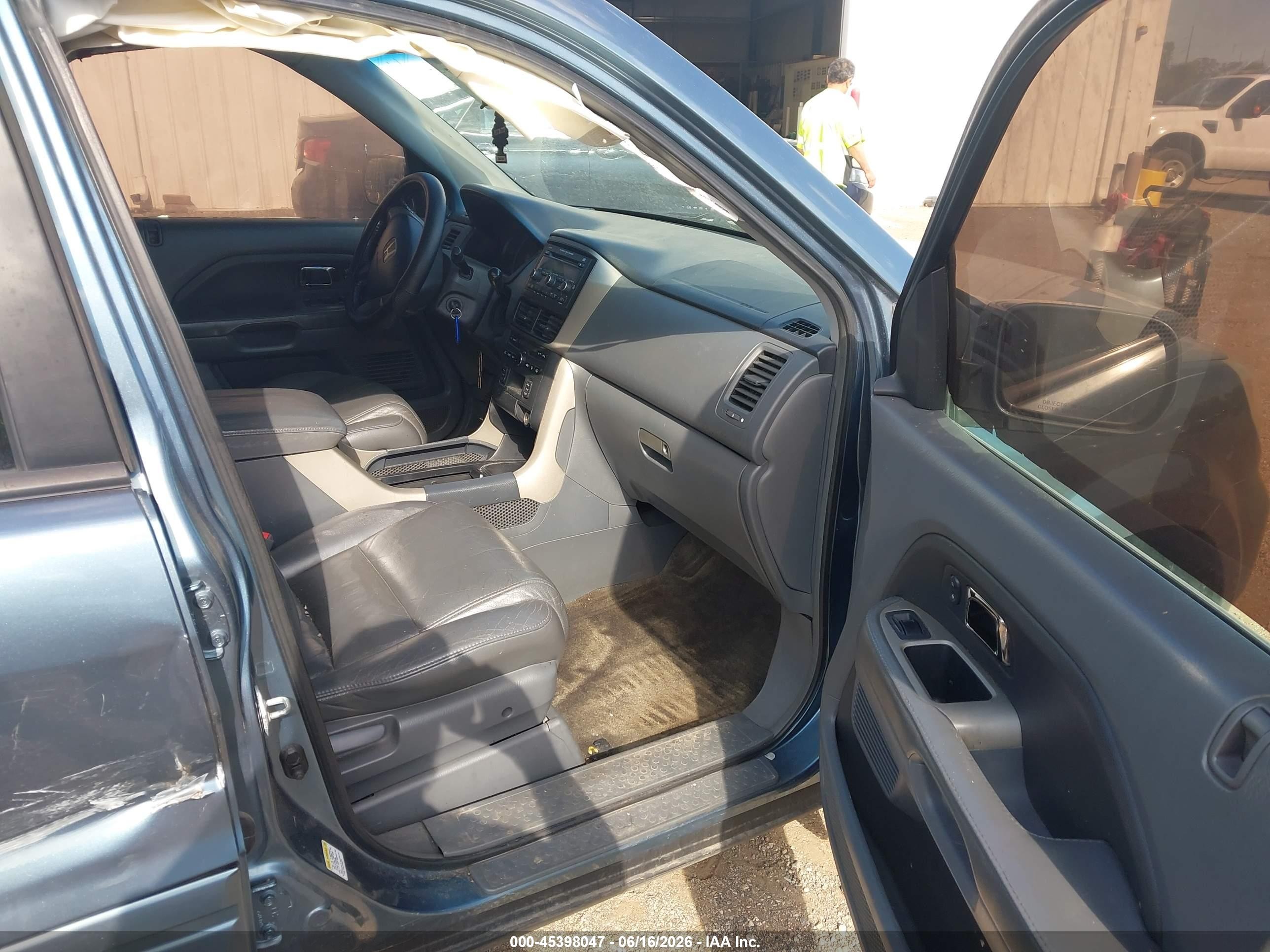 2006 Honda Pilot Ex-l Blue vin: 5FNYF28526B021696