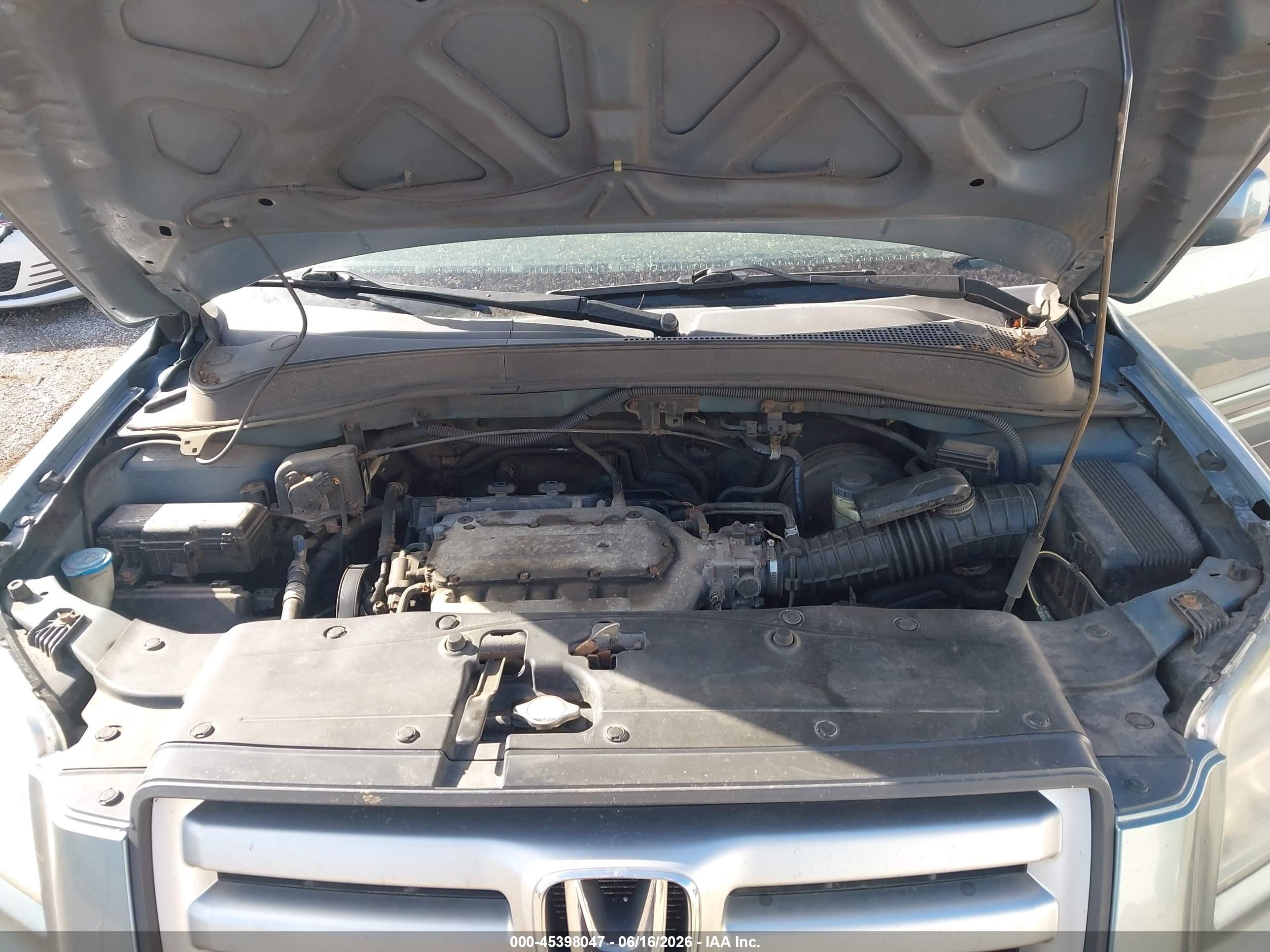 2006 Honda Pilot Ex-l Blue vin: 5FNYF28526B021696