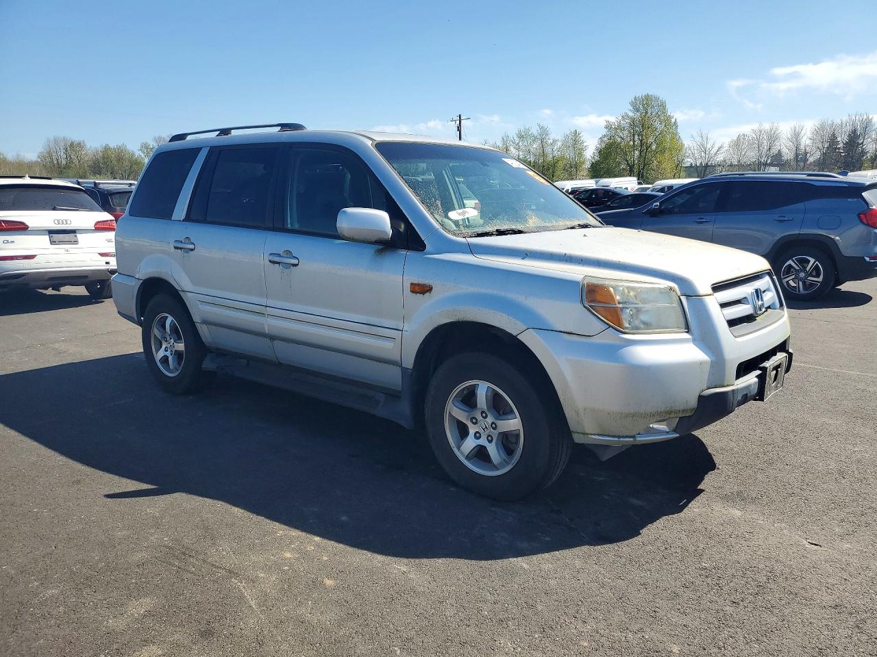 2006 Honda Pilot Silver vin: 5FNYF28526B037896