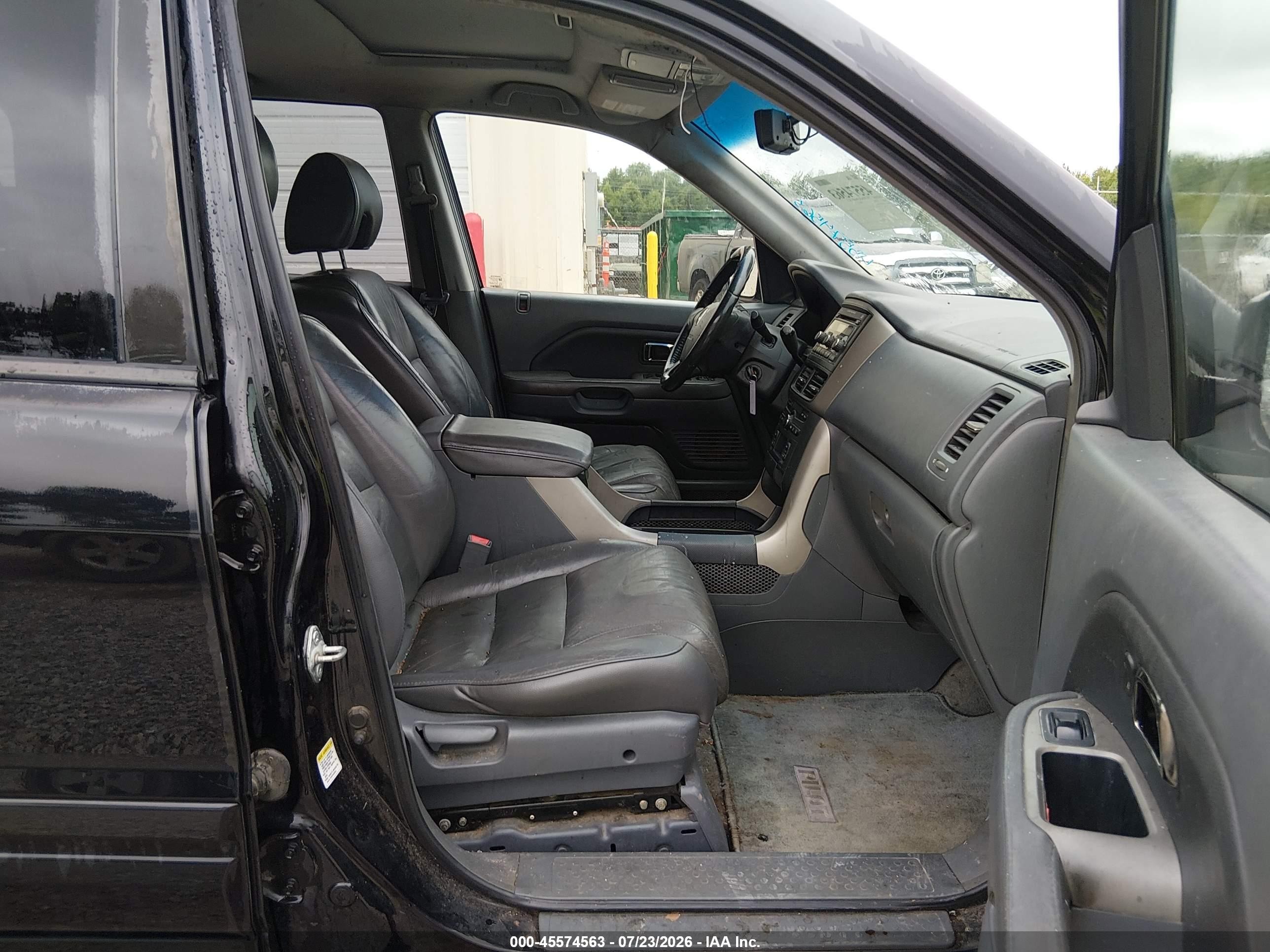 2006 Honda Pilot Ex-l Black vin: 5FNYF28526B039471