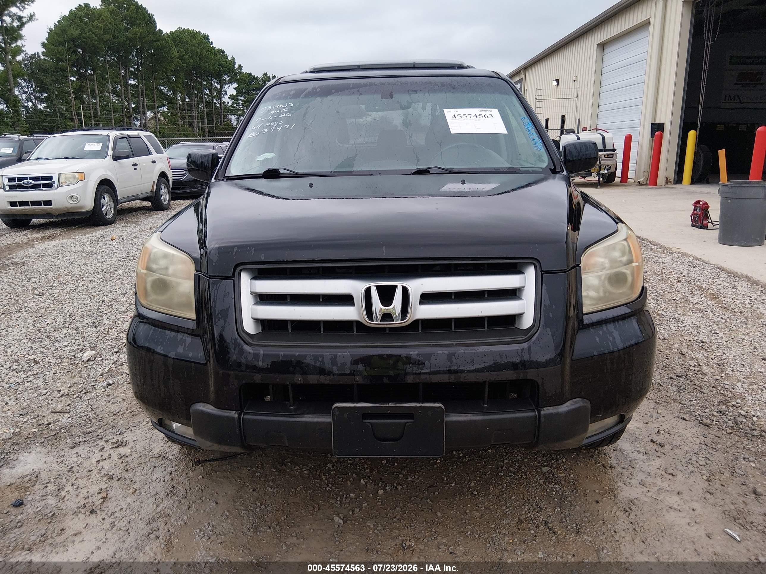 2006 Honda Pilot Ex-l Black vin: 5FNYF28526B039471