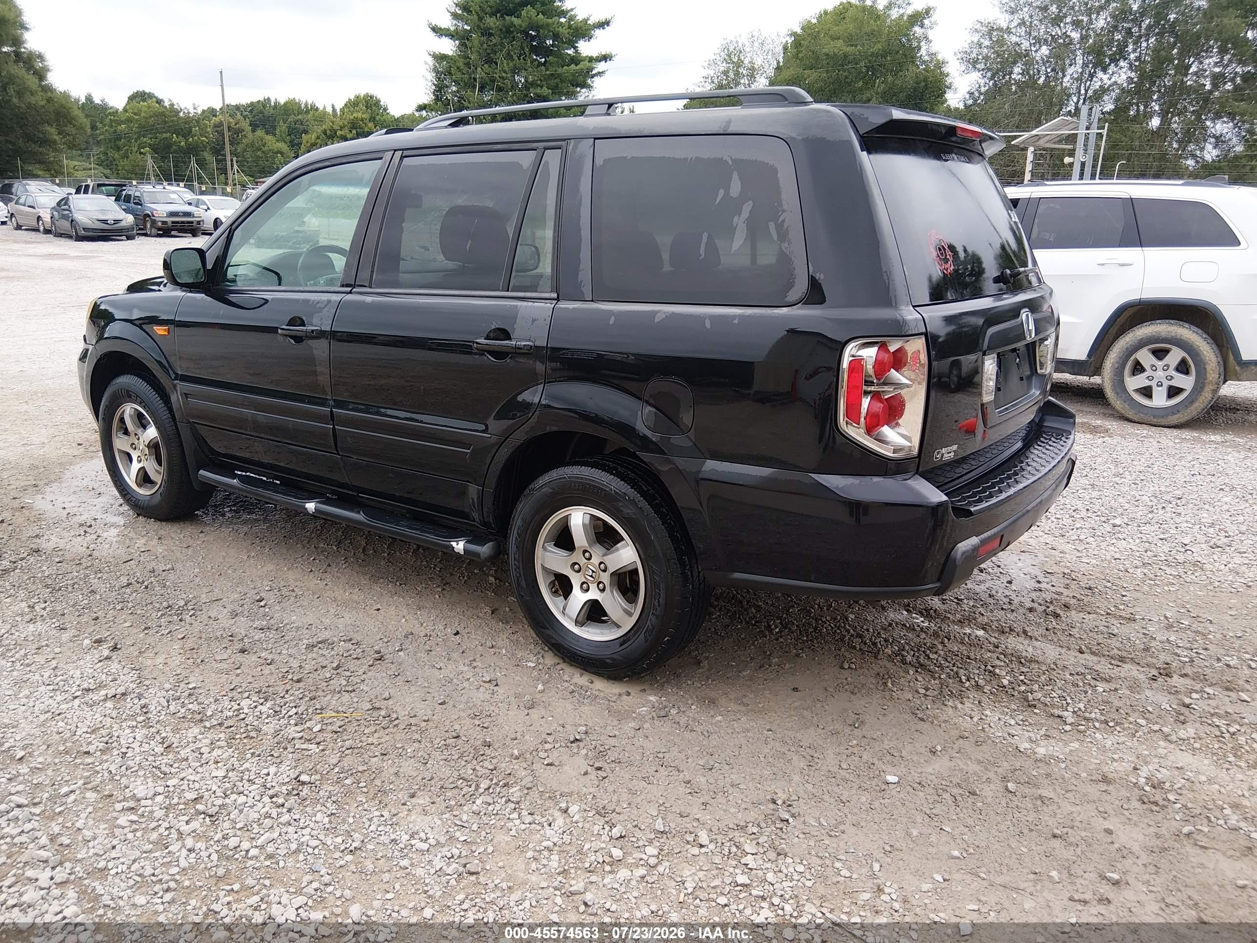 2006 Honda Pilot Ex-l Black vin: 5FNYF28526B039471