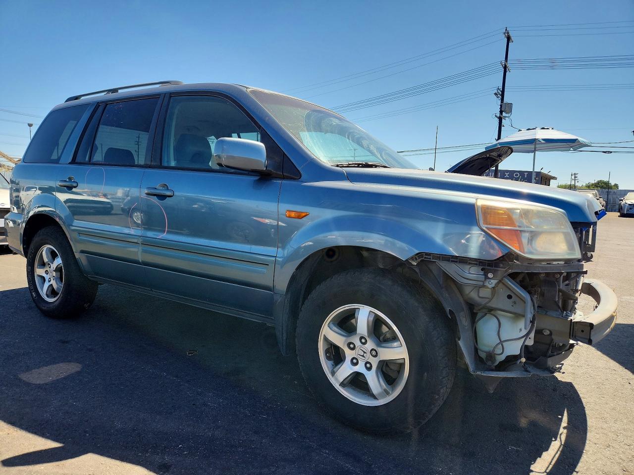 2007 Honda Pilot Exl Blue vin: 5FNYF28527B020159