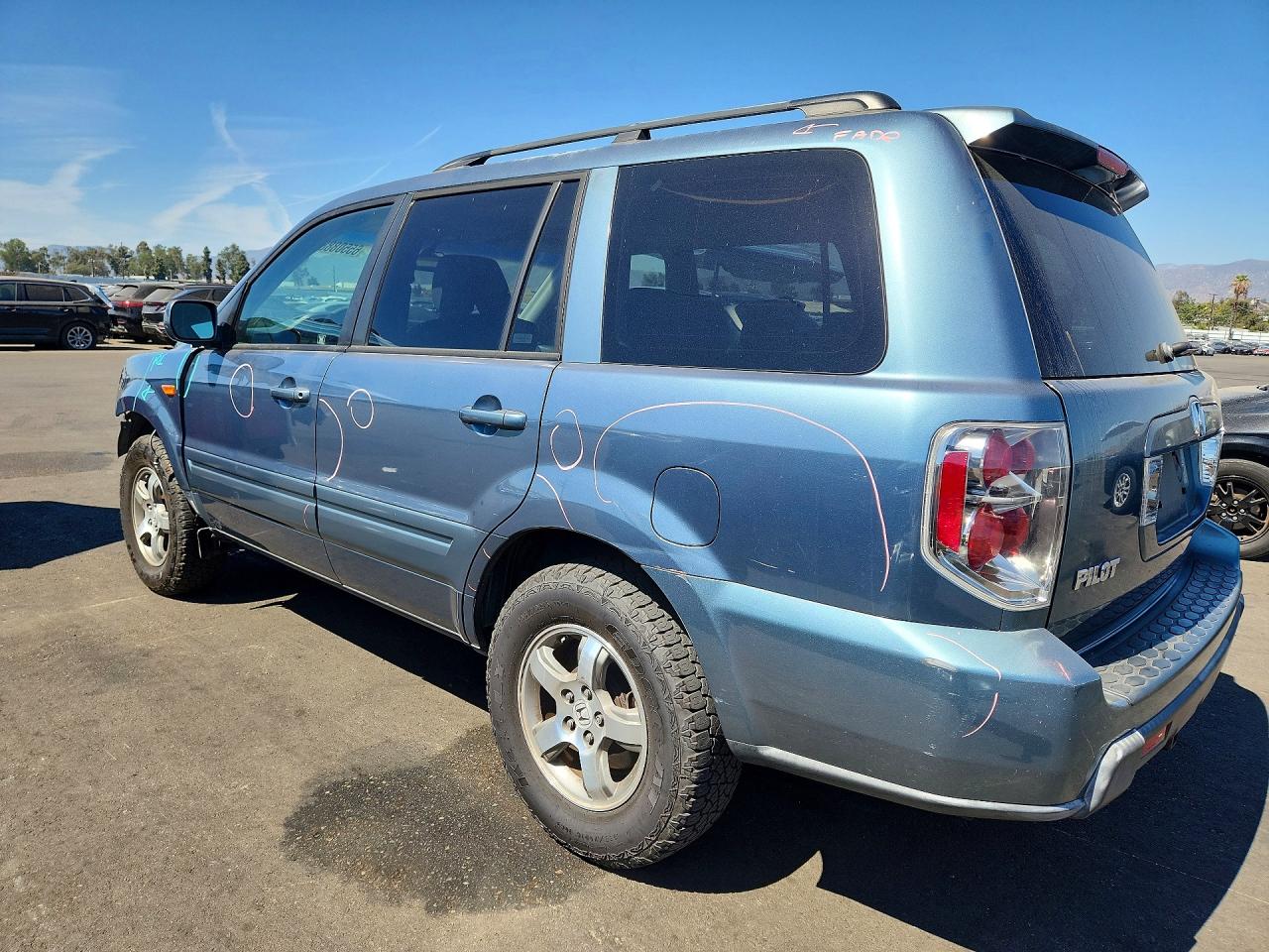 2007 Honda Pilot Exl Blue vin: 5FNYF28527B020159