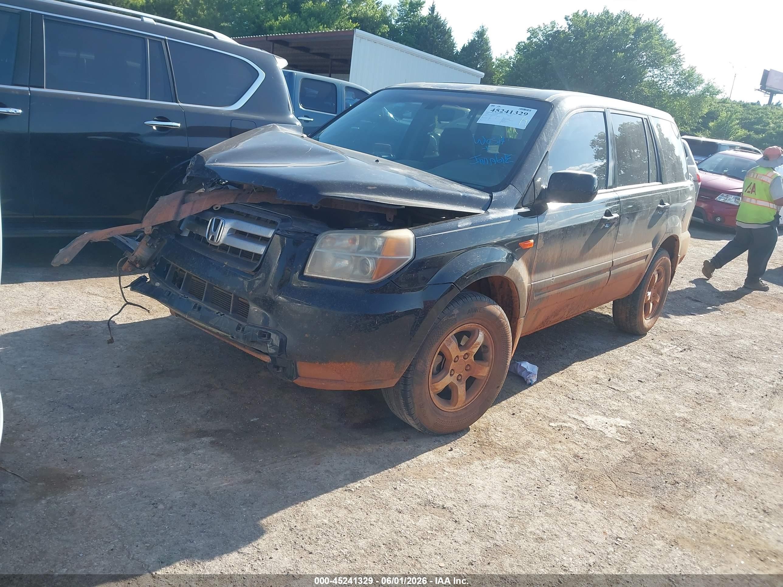 2008 Honda Pilot Ex-l Black vin: 5FNYF28528B025511