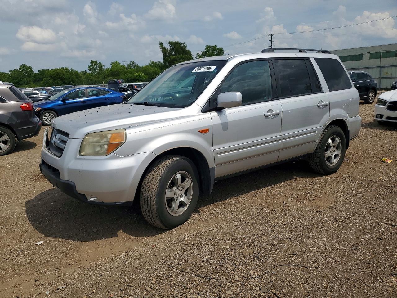 2006 Honda Pilot Ex Silver vin: 5FNYF28546B025992