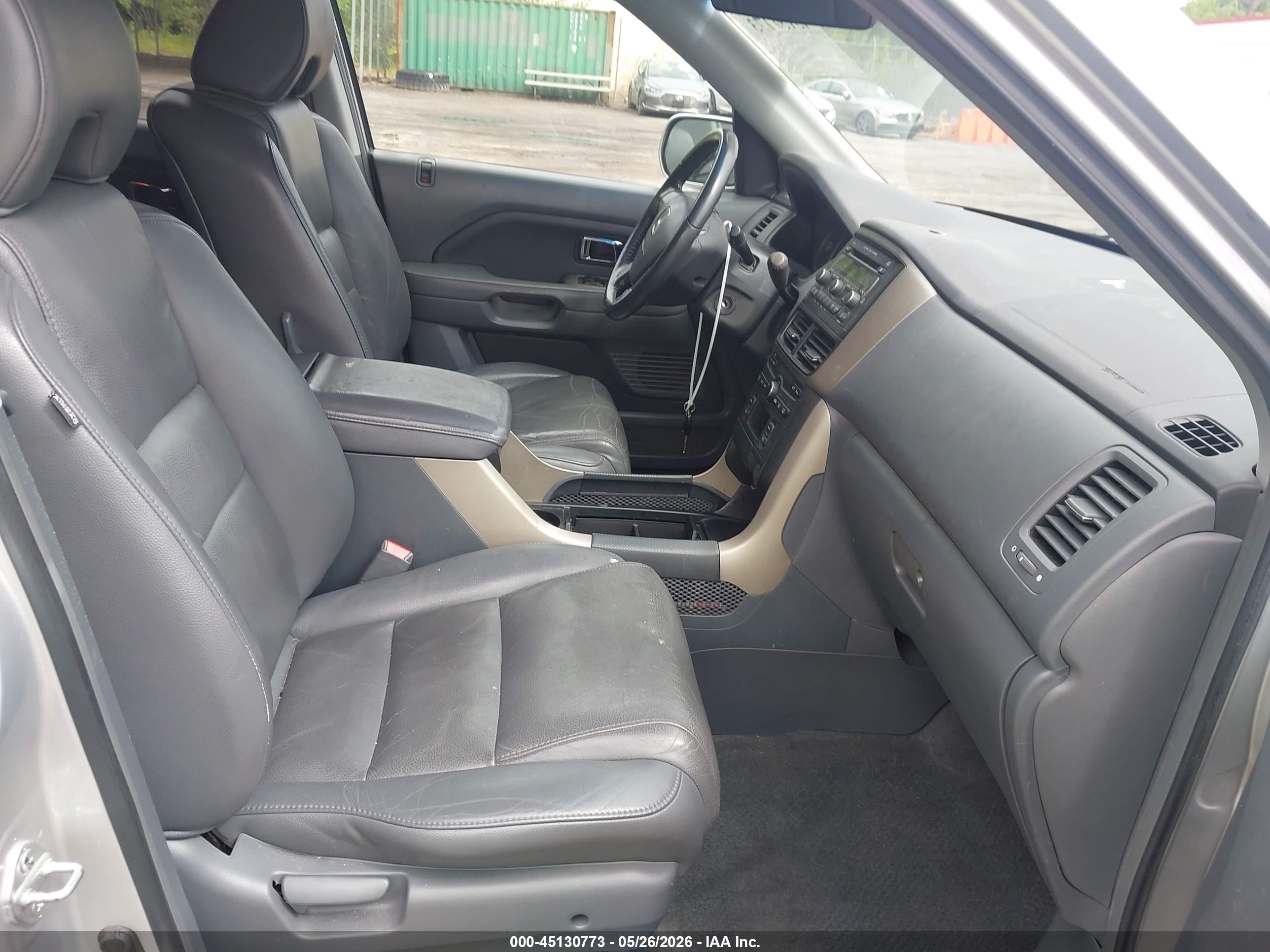 2007 Honda Pilot Ex-l Silver vin: 5FNYF28547B043913