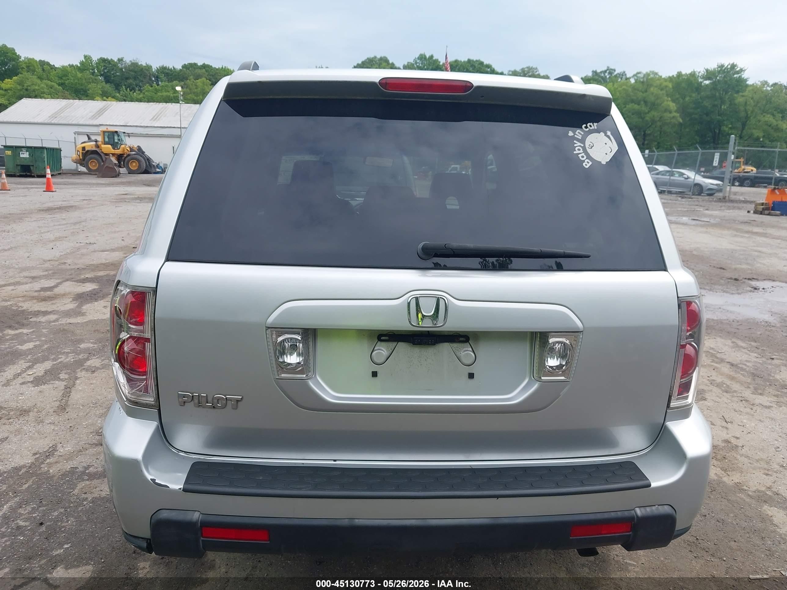 2007 Honda Pilot Ex-l Silver vin: 5FNYF28547B043913