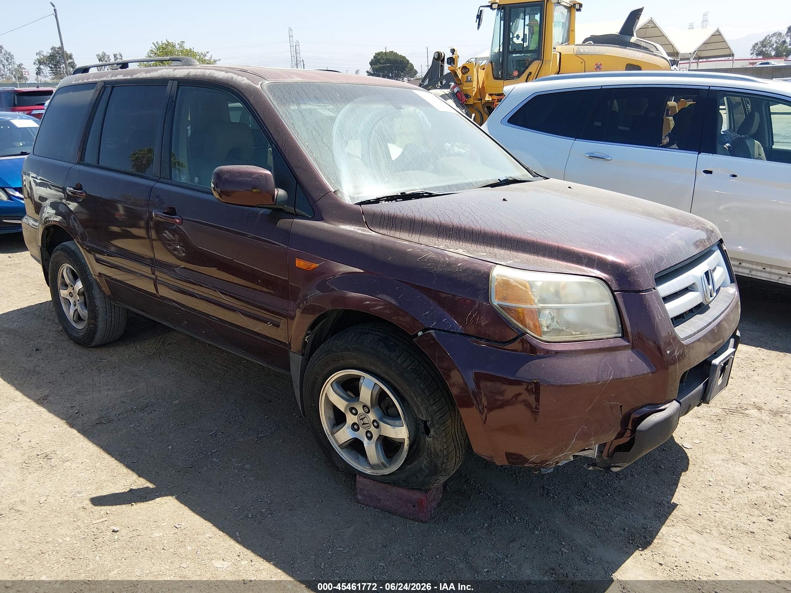 2008 Honda Pilot Ex-l Бордовый vin: 5FNYF28548B010363