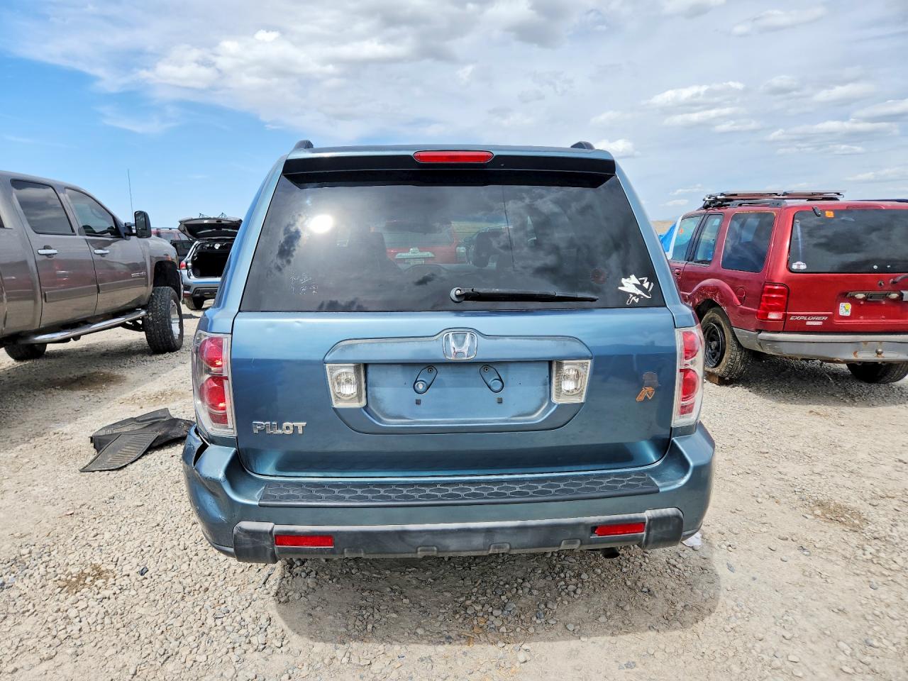 2007 Honda Pilot Exl Teal vin: 5FNYF28557B000391