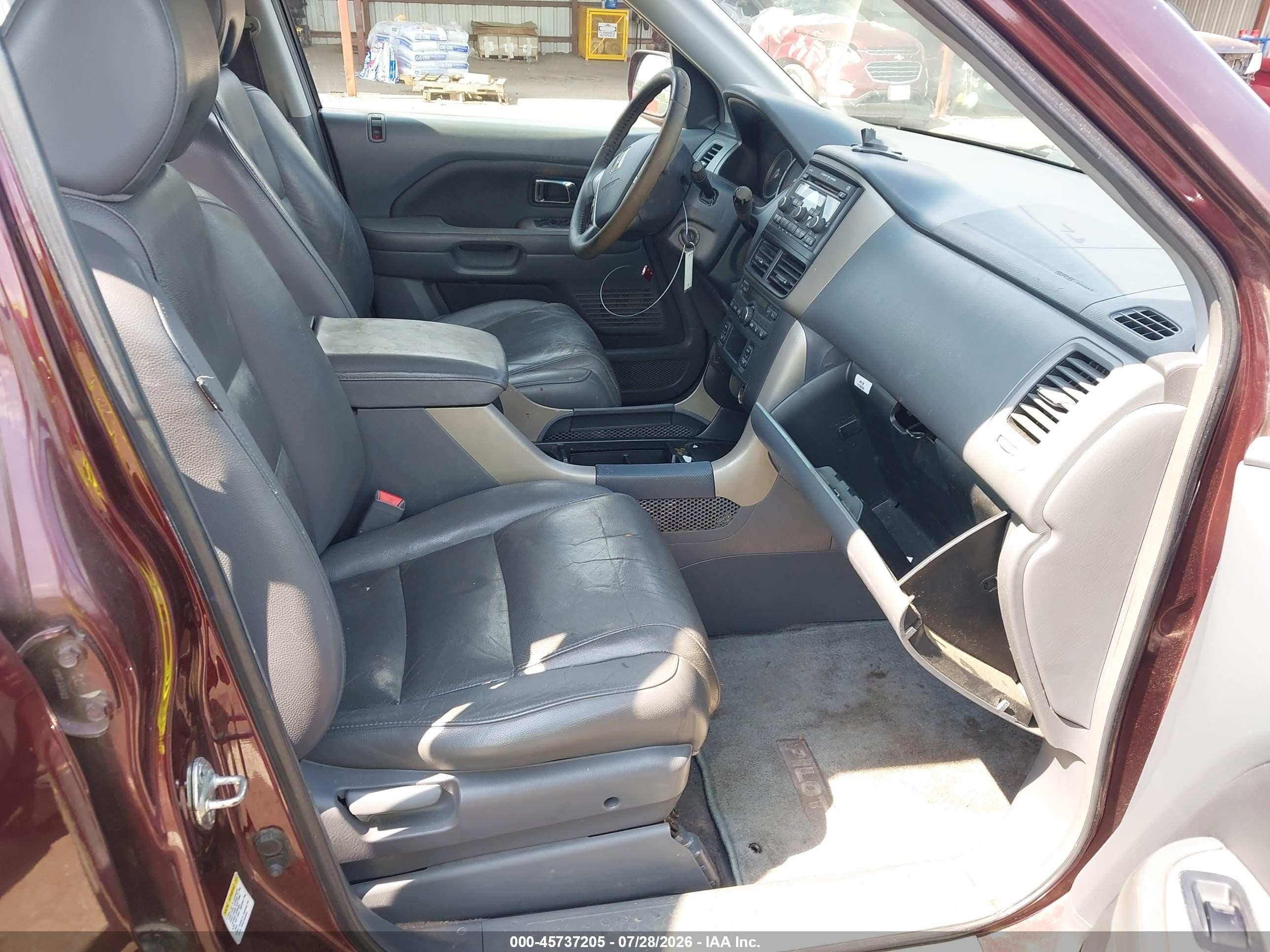 2007 Honda Pilot Ex-l Purple vin: 5FNYF28557B017840