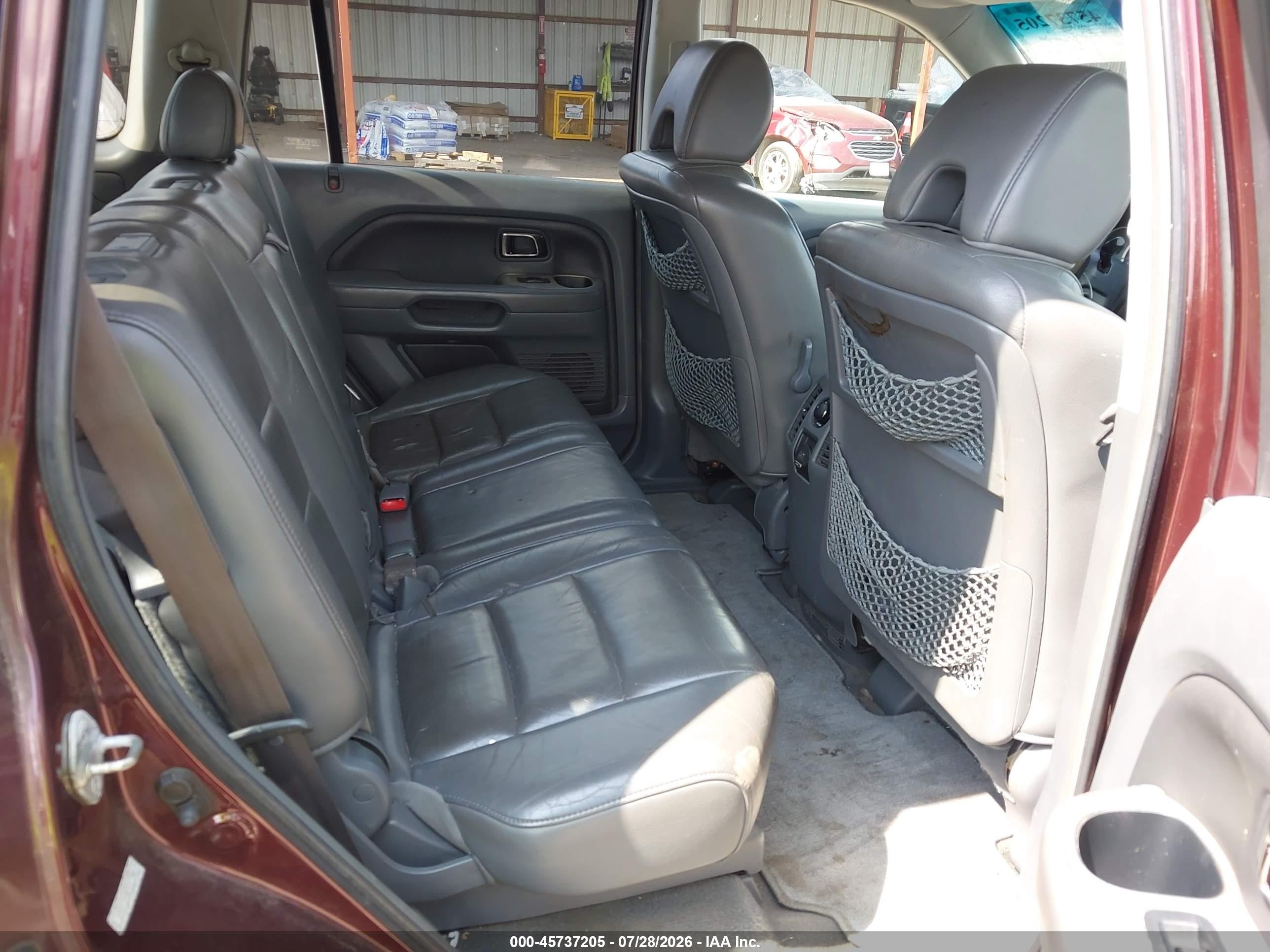 2007 Honda Pilot Ex-l Purple vin: 5FNYF28557B017840