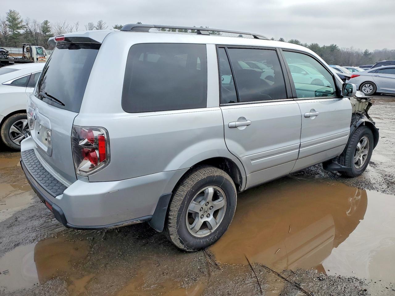 2007 Honda Pilot Exl Silver vin: 5FNYF28557B036369