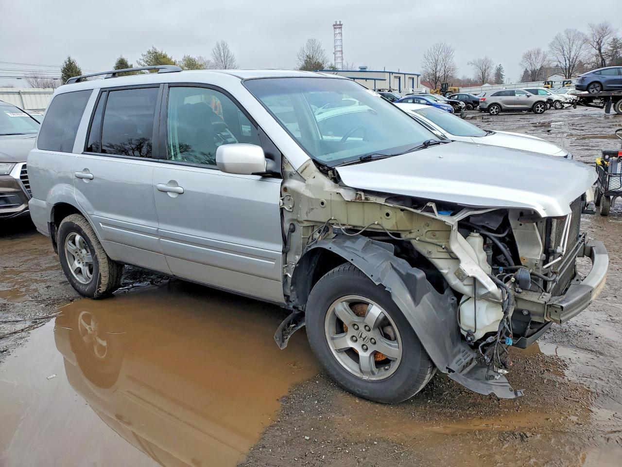 2007 Honda Pilot Exl Silver vin: 5FNYF28557B036369
