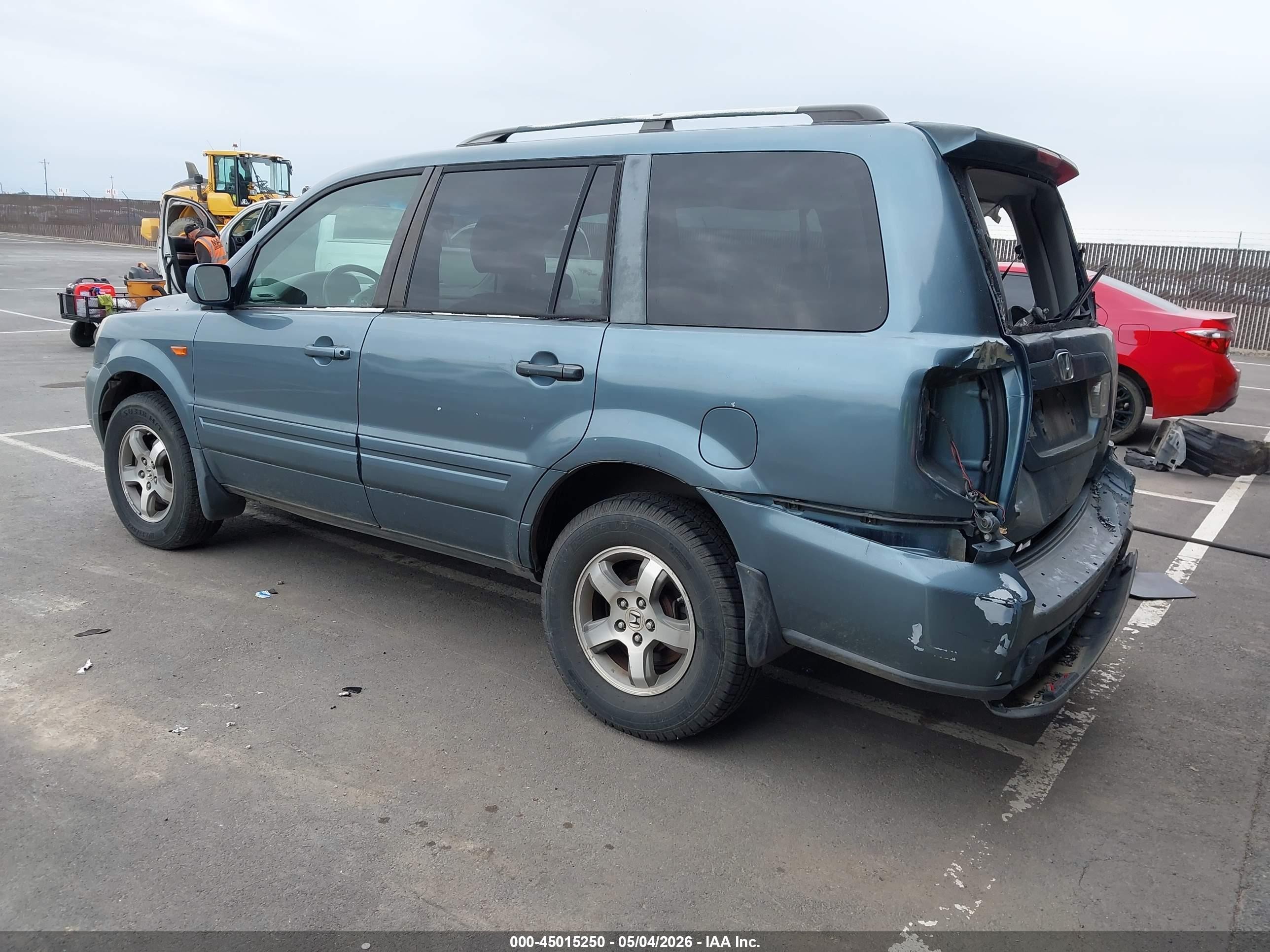 2006 Honda Pilot Ex-l Blue vin: 5FNYF28566B032295