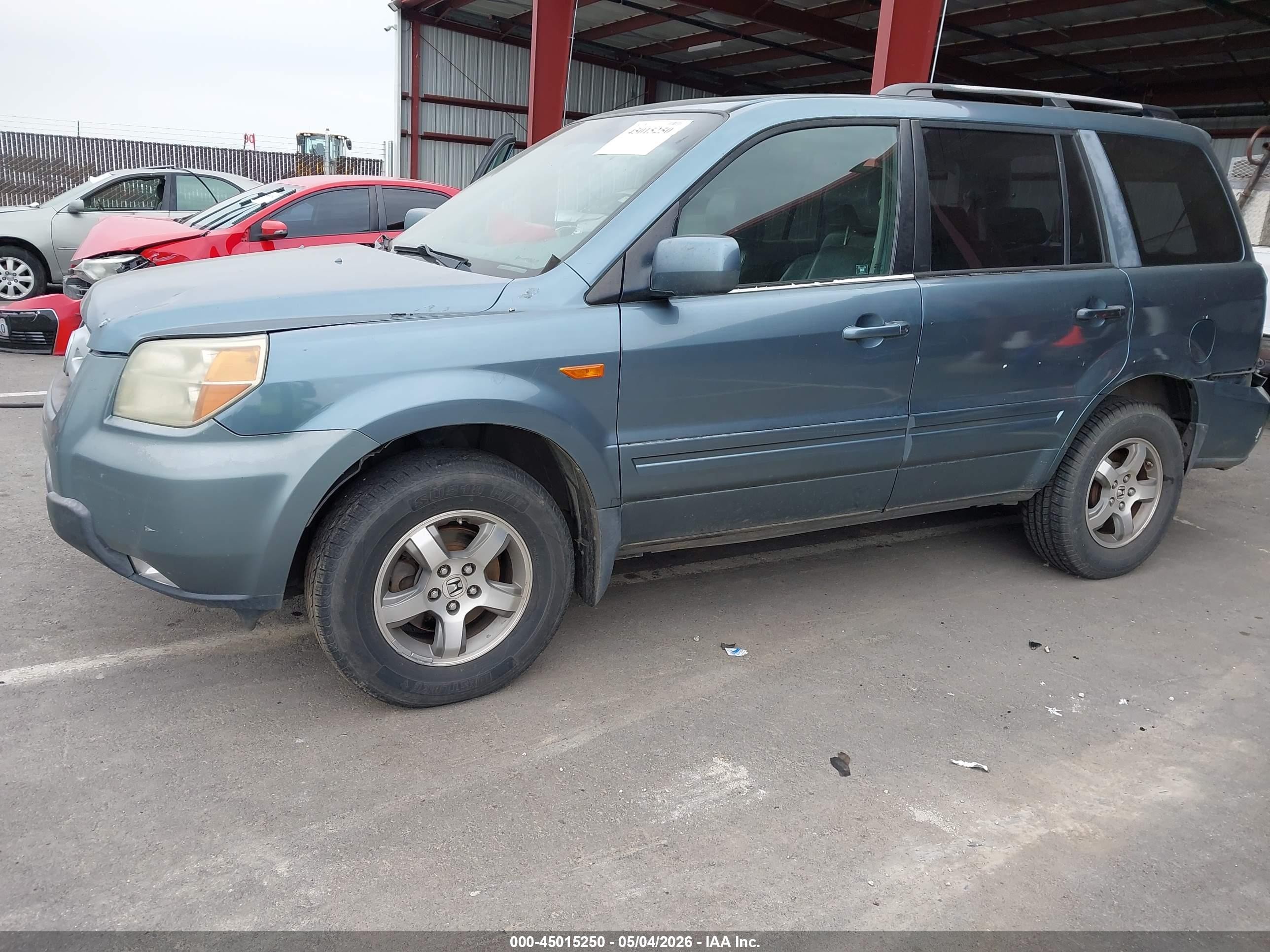 2006 Honda Pilot Ex-l Blue vin: 5FNYF28566B032295