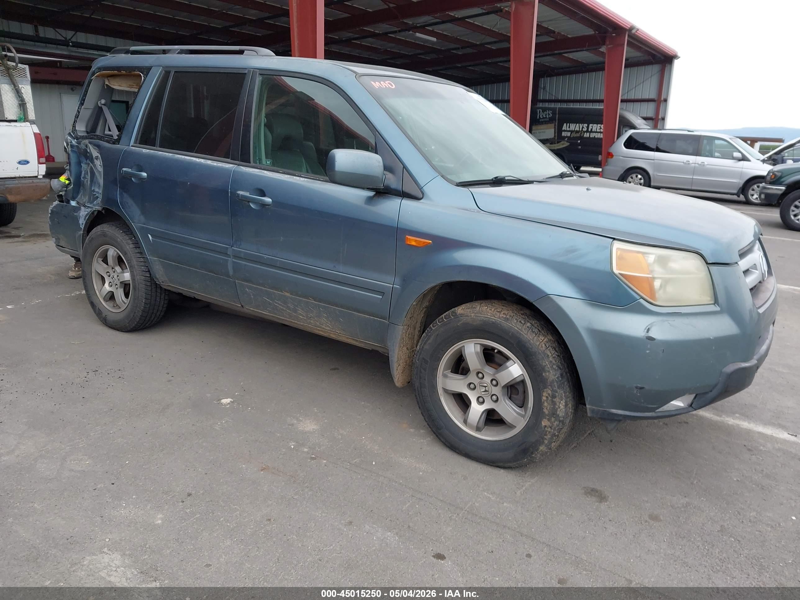 2006 Honda Pilot Ex-l Blue vin: 5FNYF28566B032295