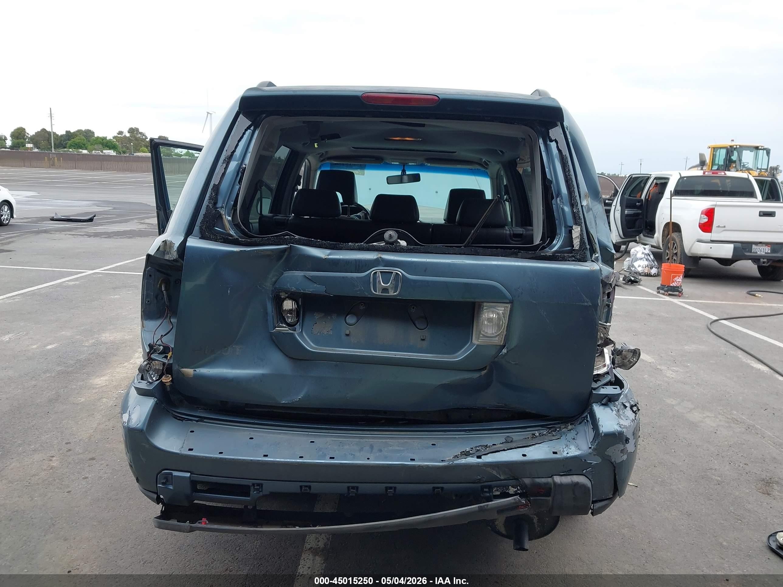 2006 Honda Pilot Ex-l Blue vin: 5FNYF28566B032295